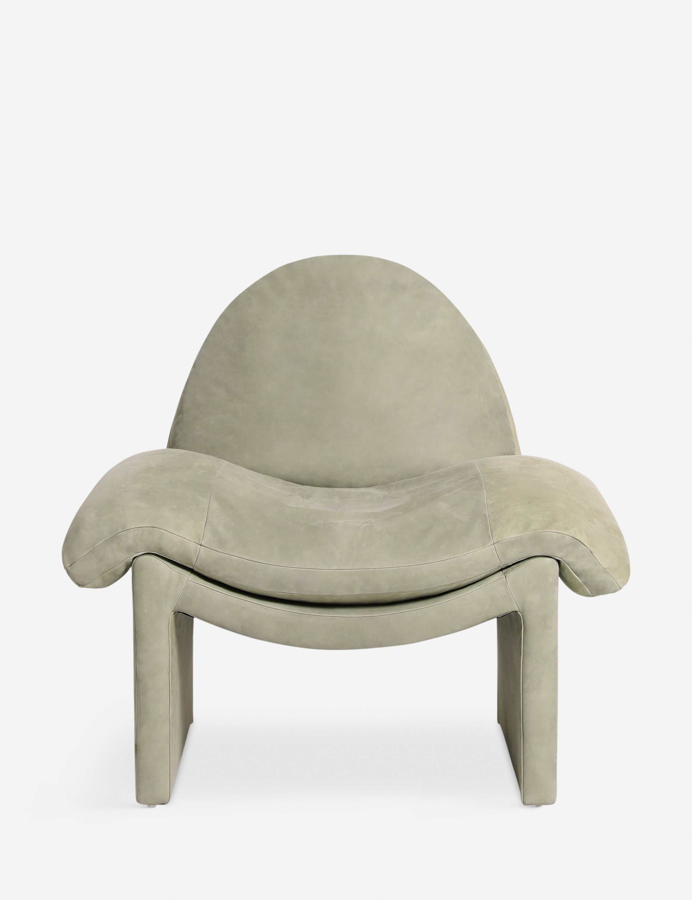 Nolina relaxed open profile leather accent chair by Carly Cushnie.