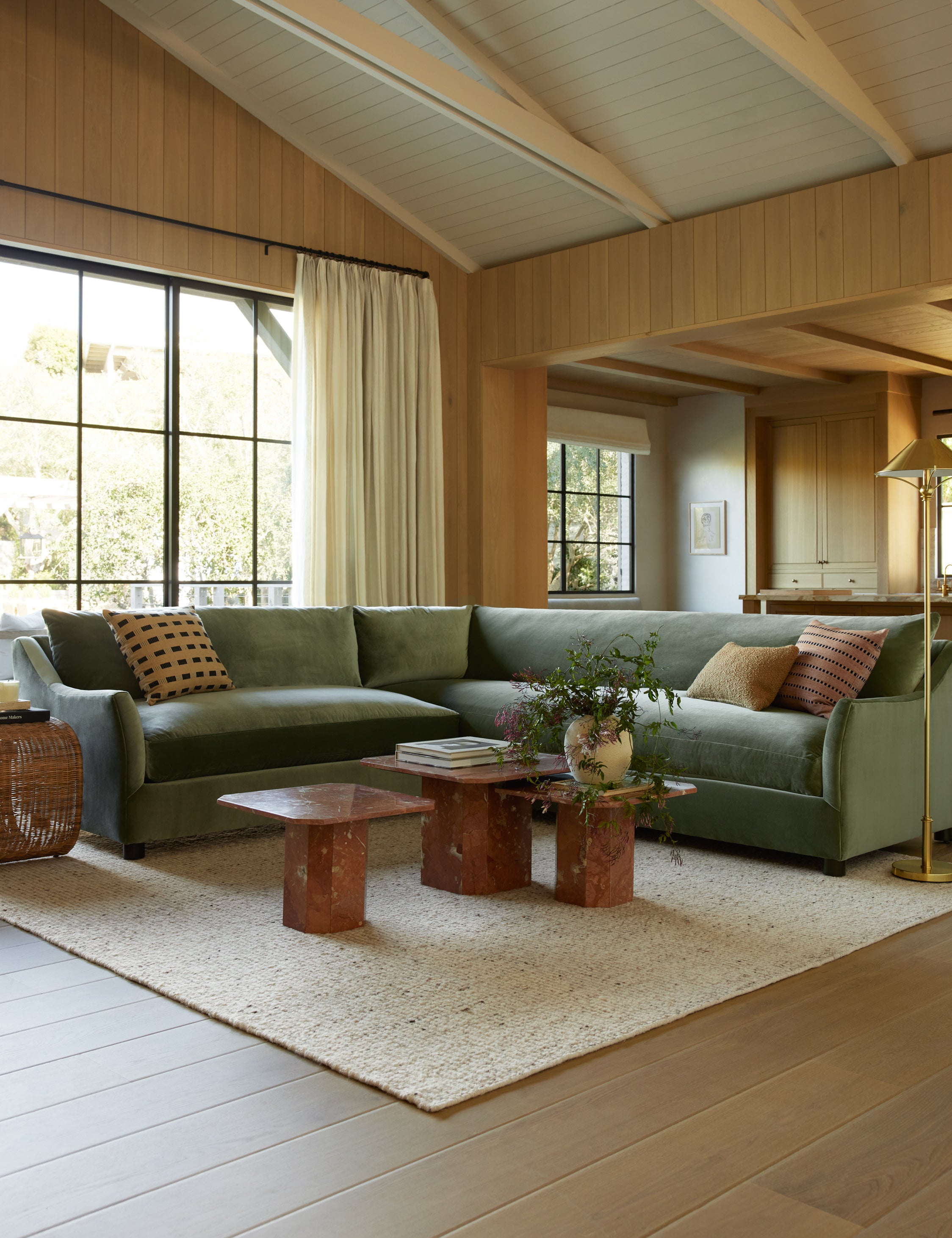Berta Pillow by Bole Road Textiles : Tan