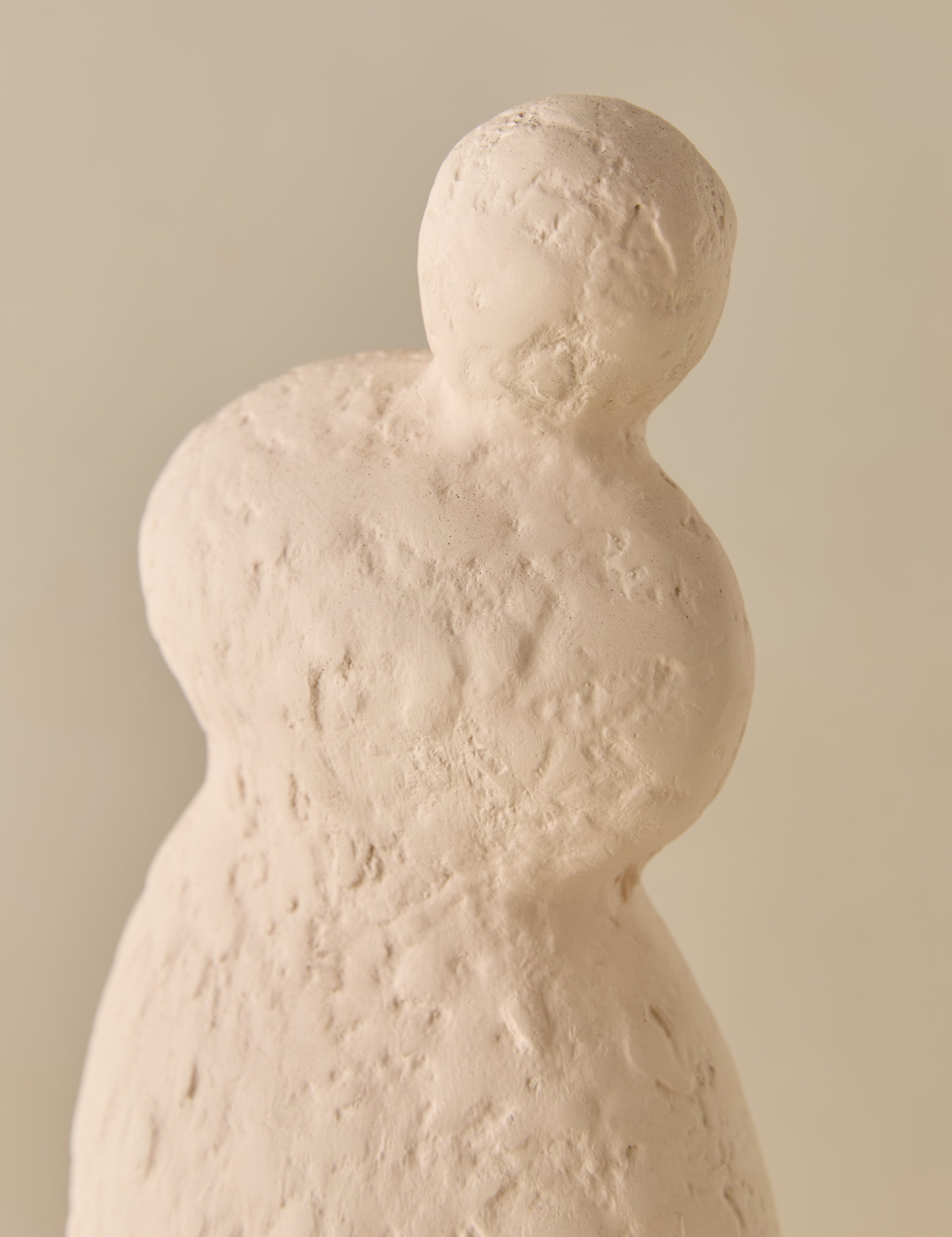 Close up view of the Selenia modern textural figurine sculpture by Aimee Song