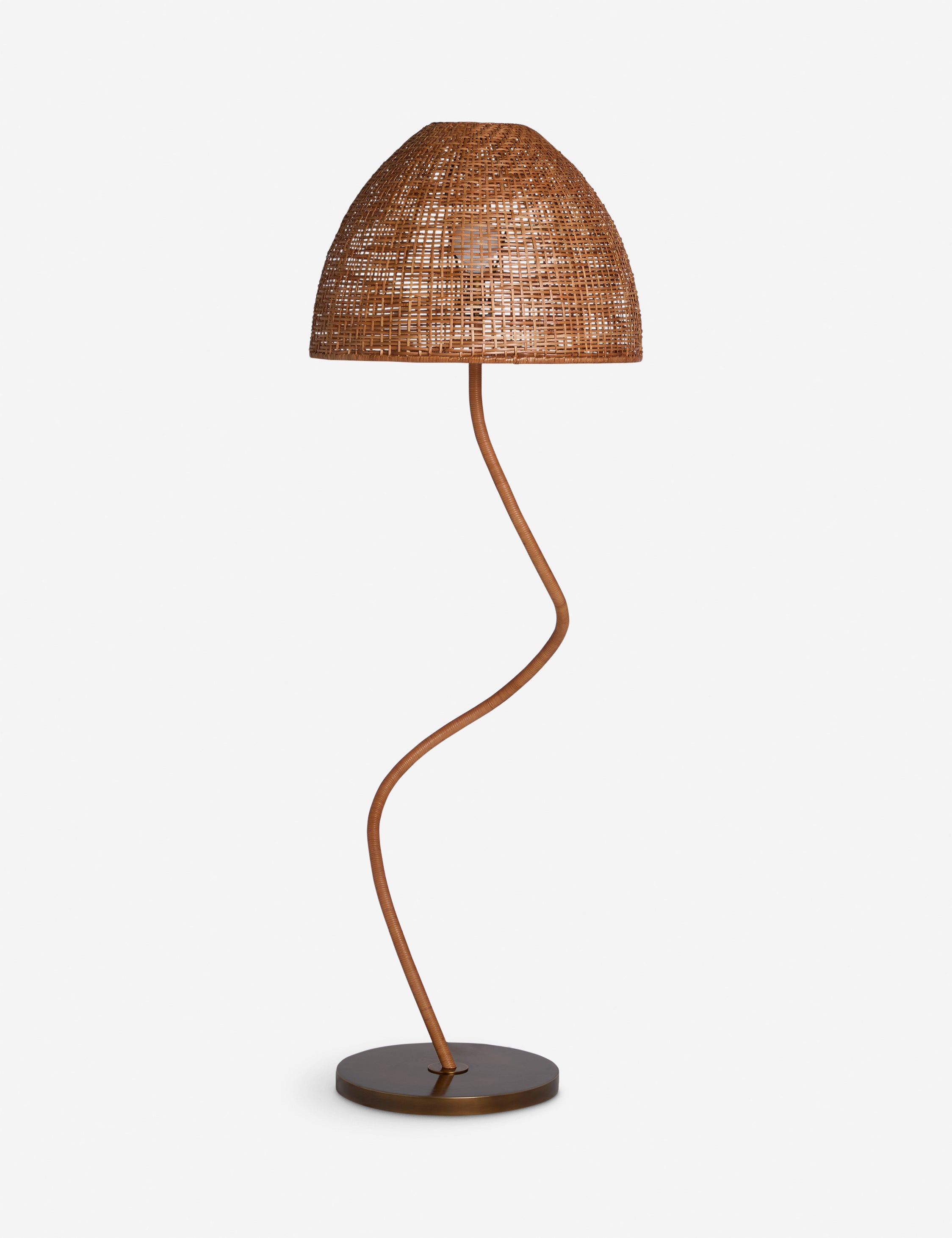Senara sculptural woven floor lamp