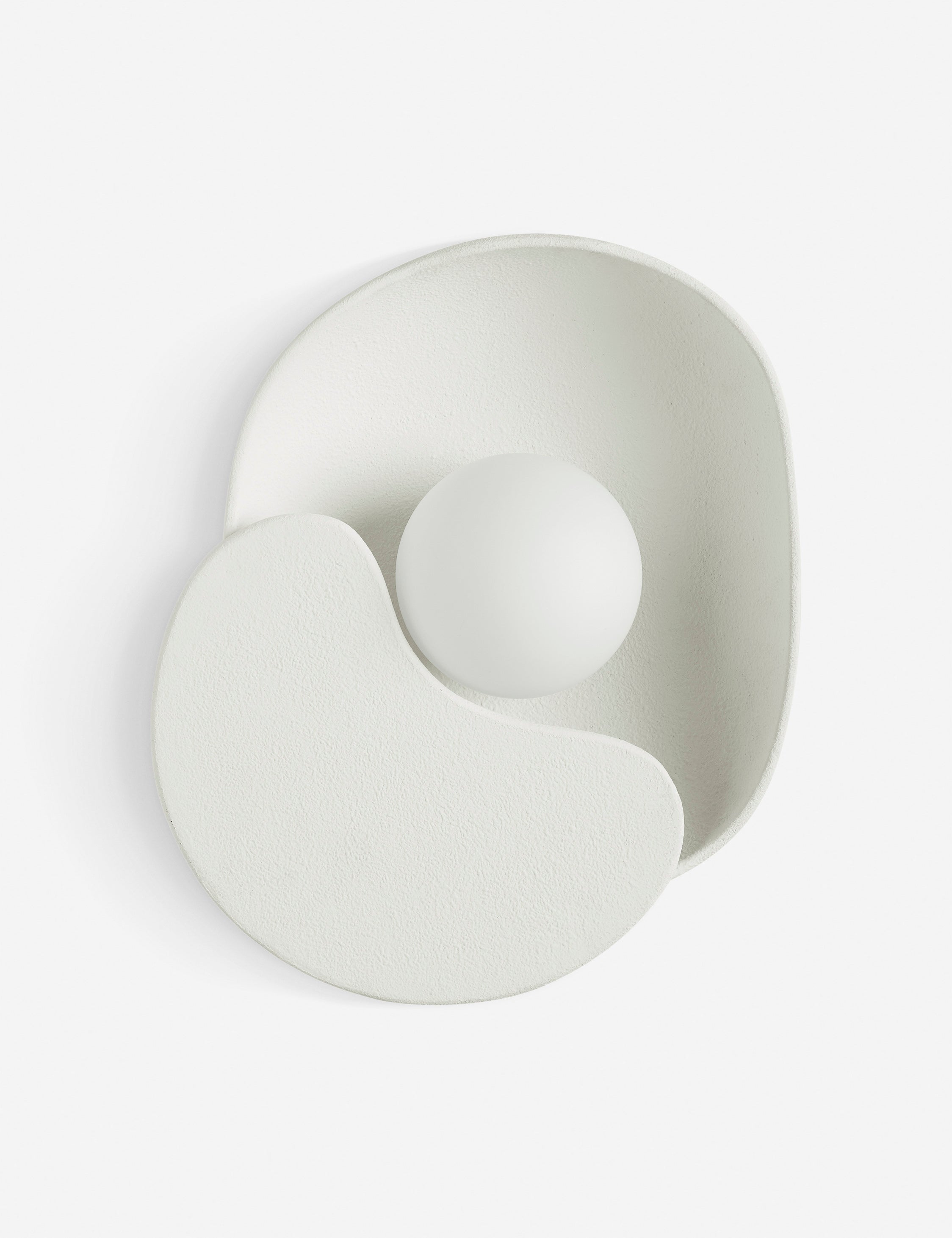 Soft Petal matte white floral silhouette wall sconce light