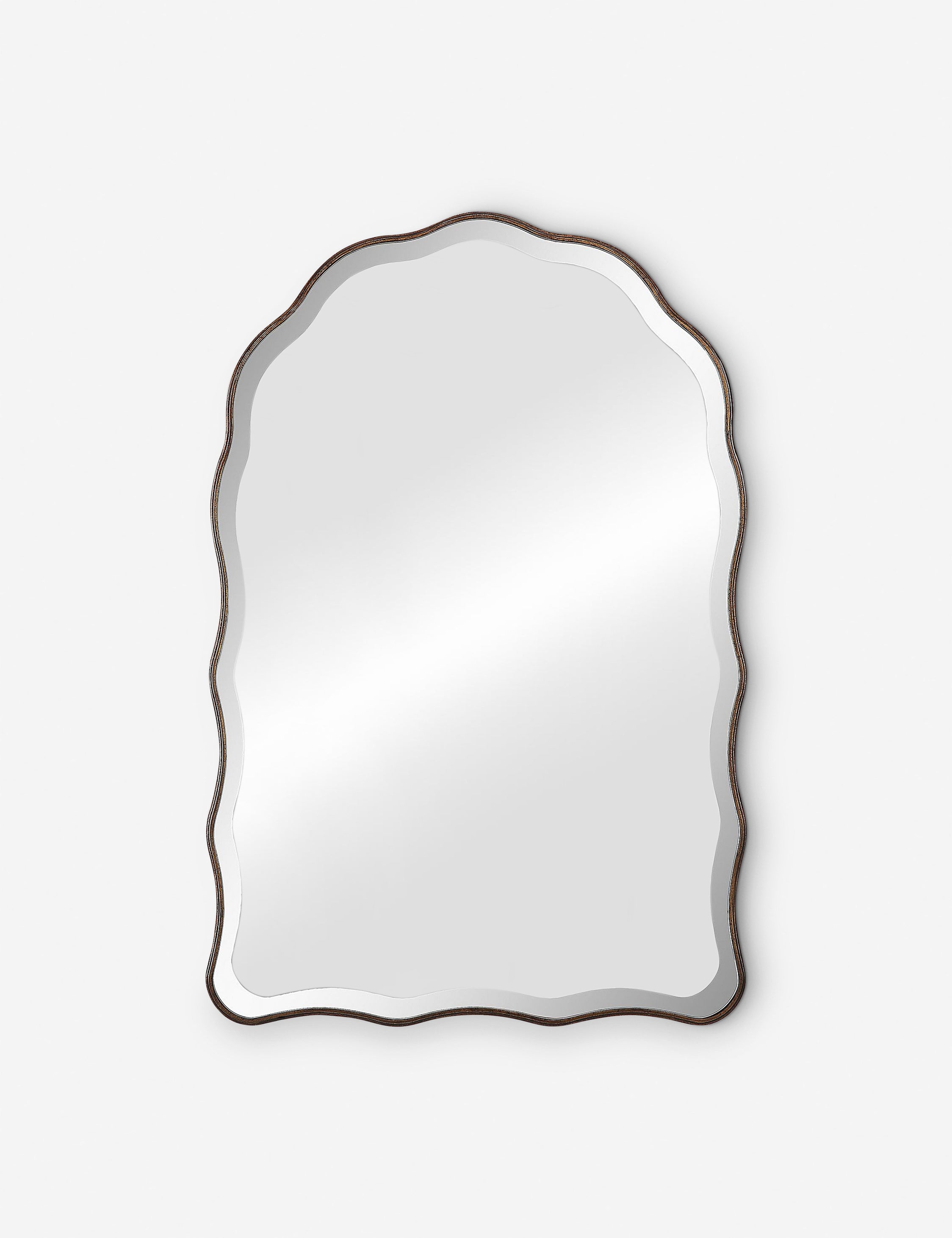 Gannet scalloped frame wall mirror