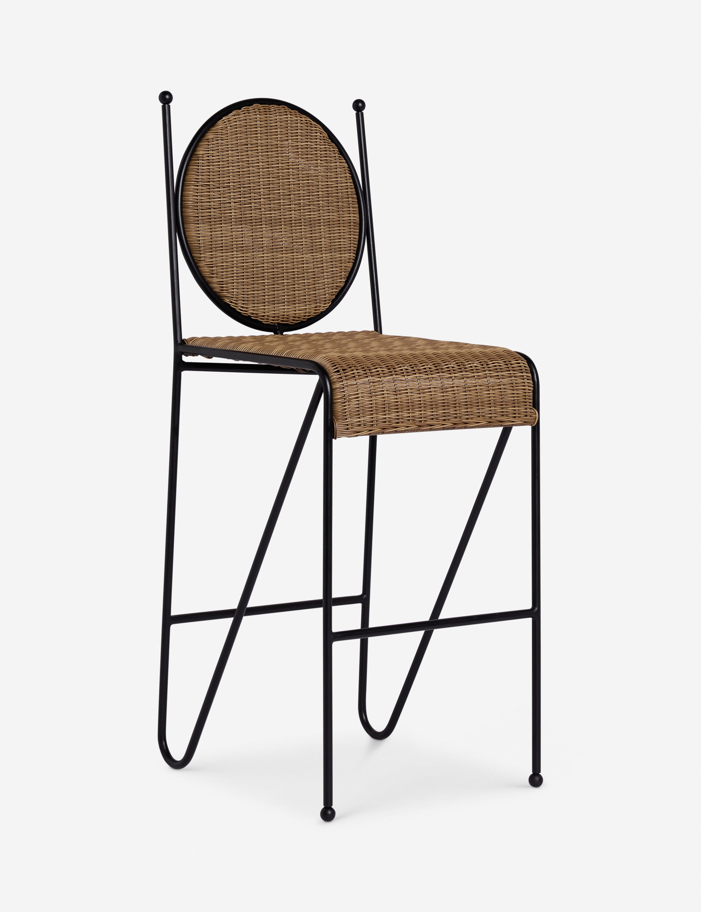 Ziggy modern wicker outdoor bar stool by Sarah Sherman Samuel
