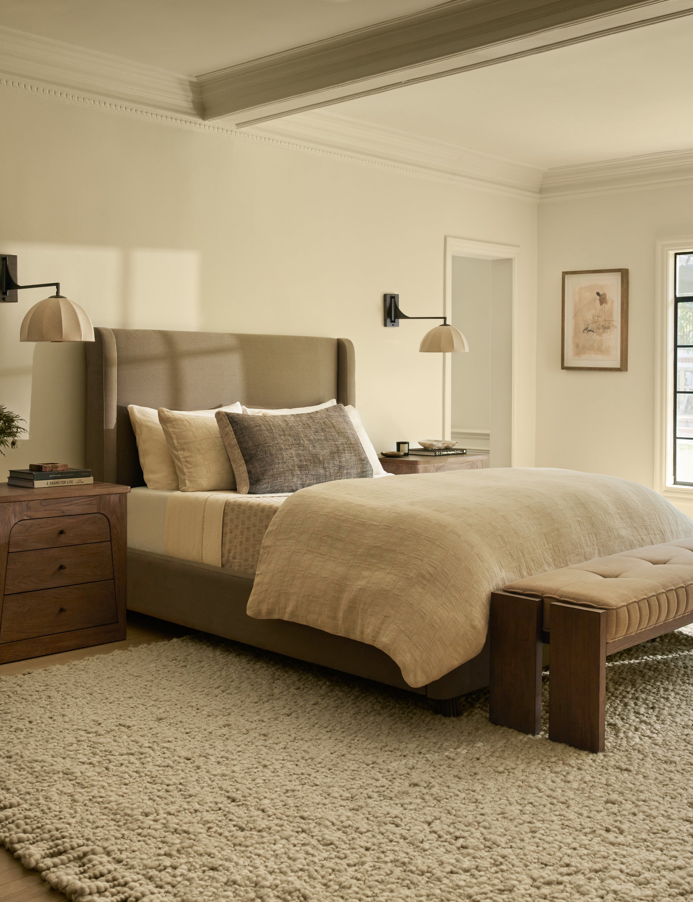 Domme Platform Bed by DISC Interiors : Balsam Classic Velvet / King