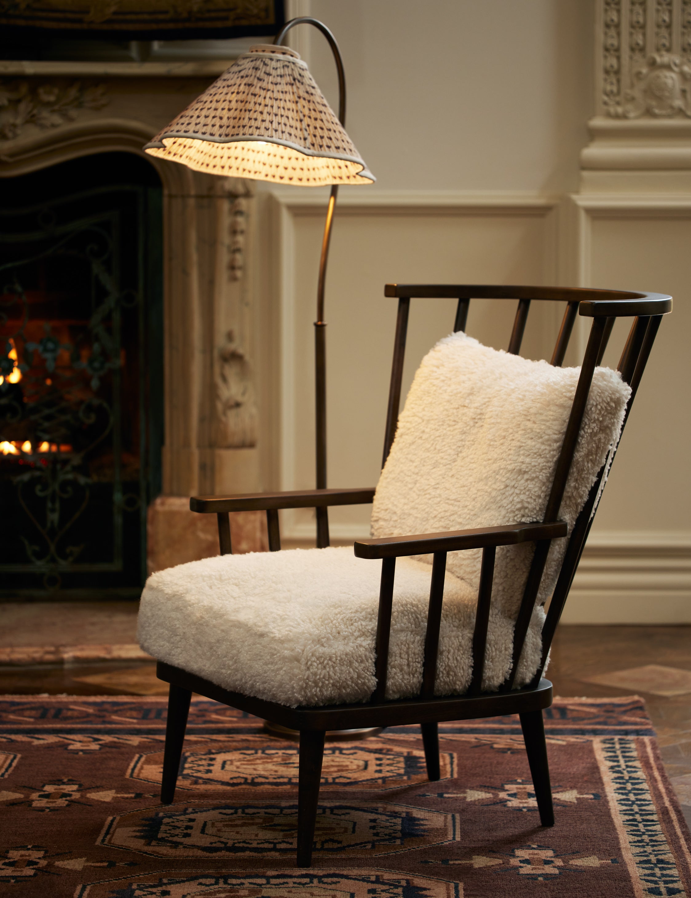 Savannah Accent Chair : Natural Faux Shearling