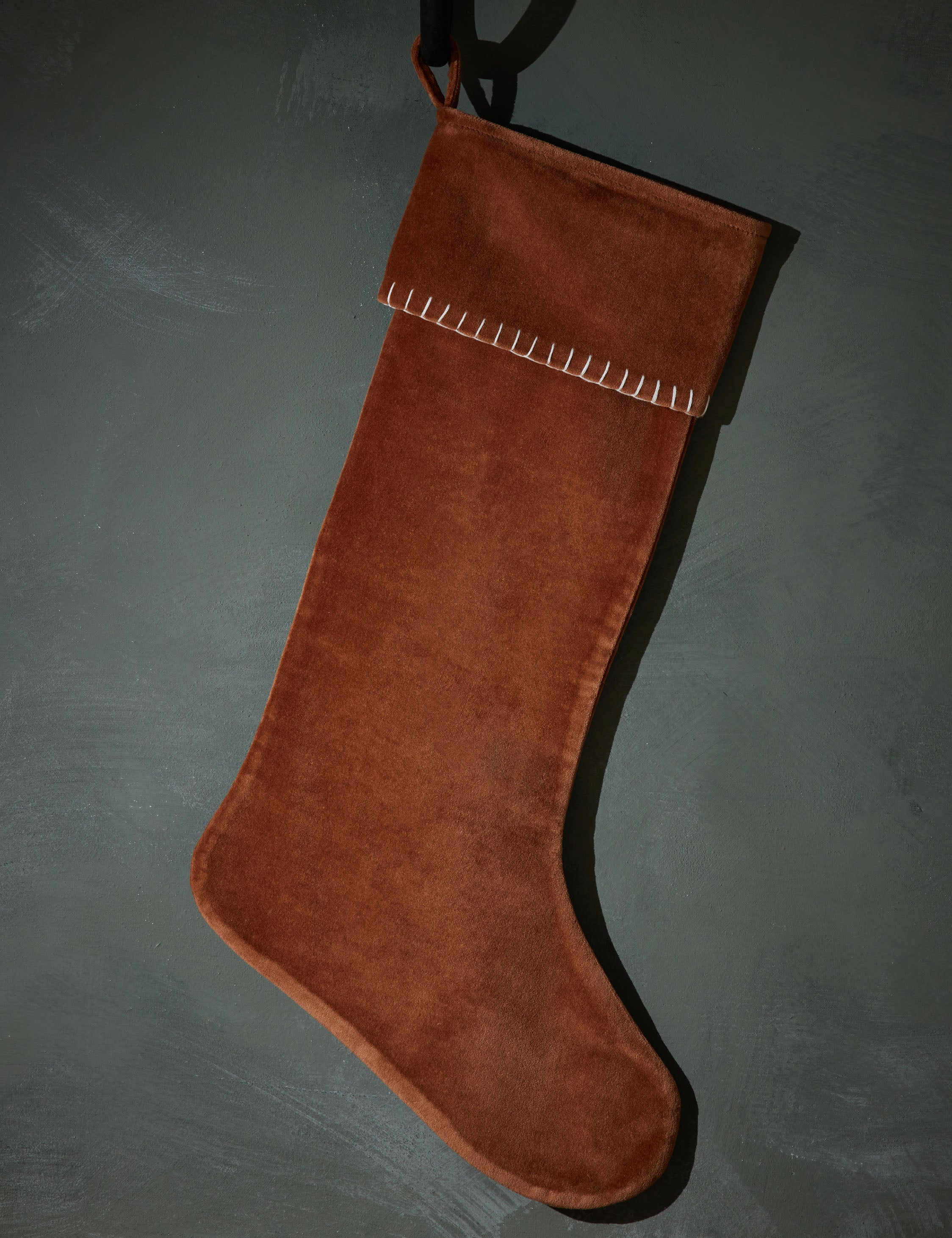 Caddie velvet christmas stocking