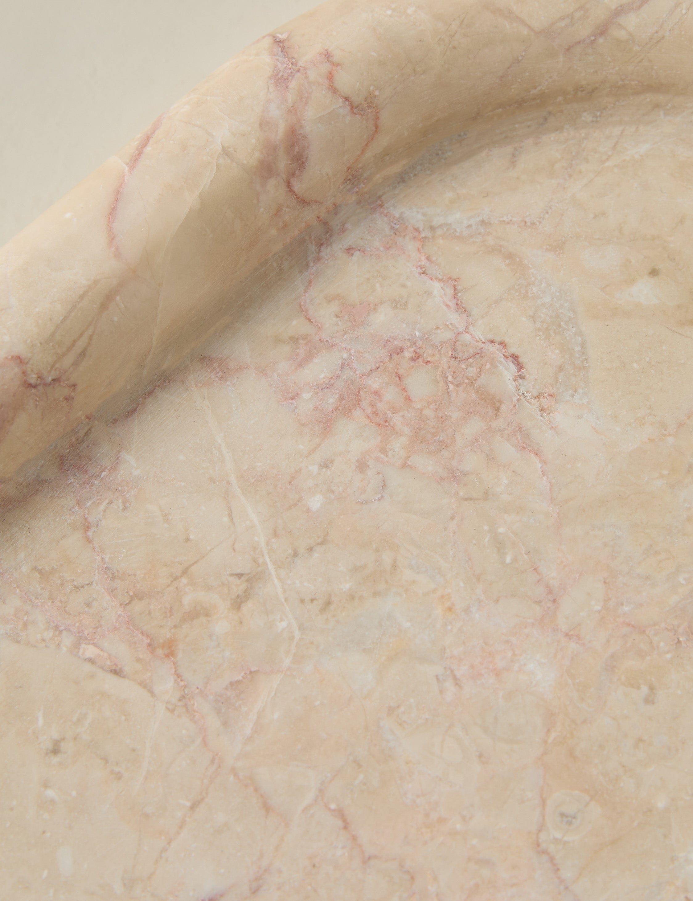 Close up of the Besser oval marble tray.