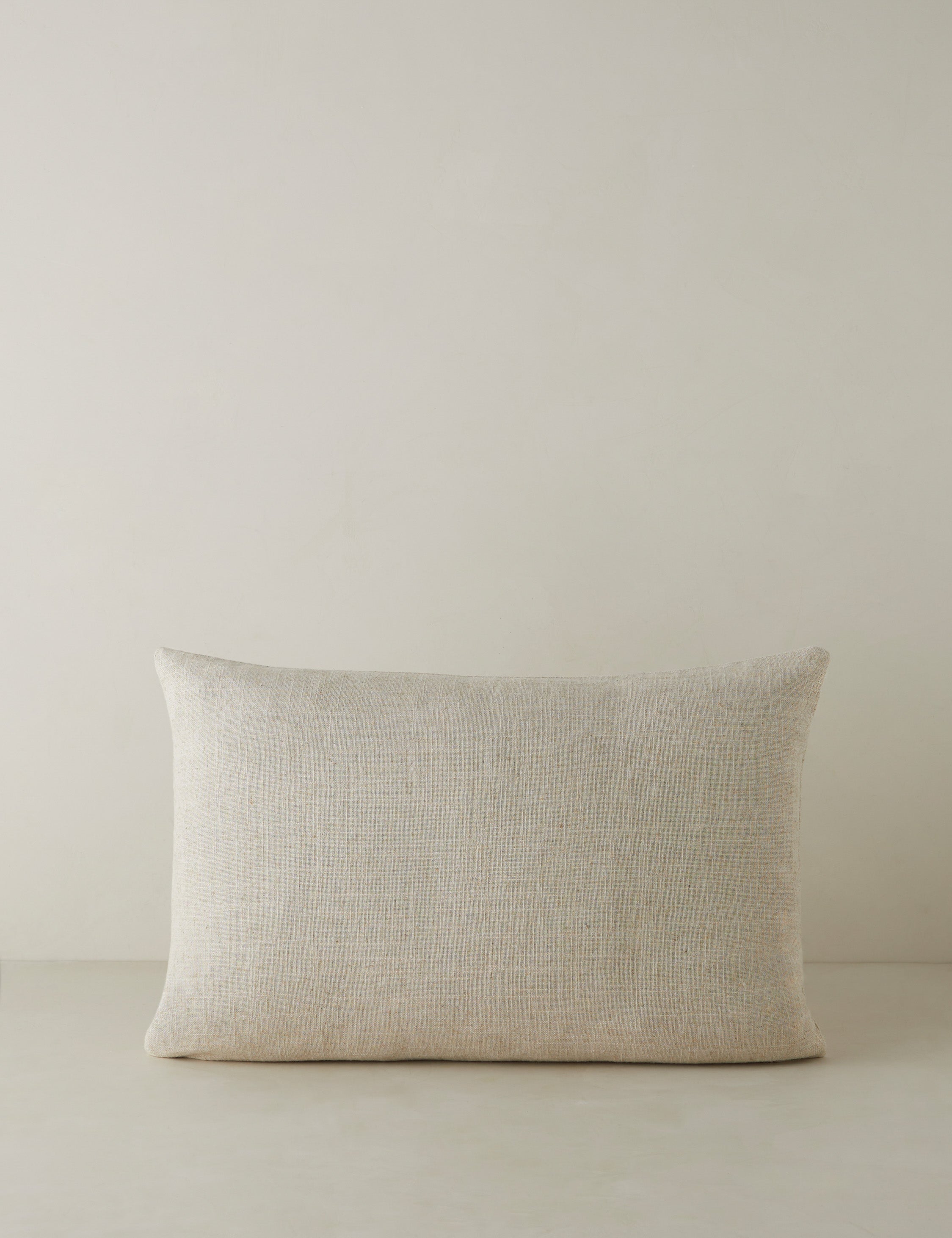Back of the Mosaic Linen Lumbar Pillow by Elan Byrd.