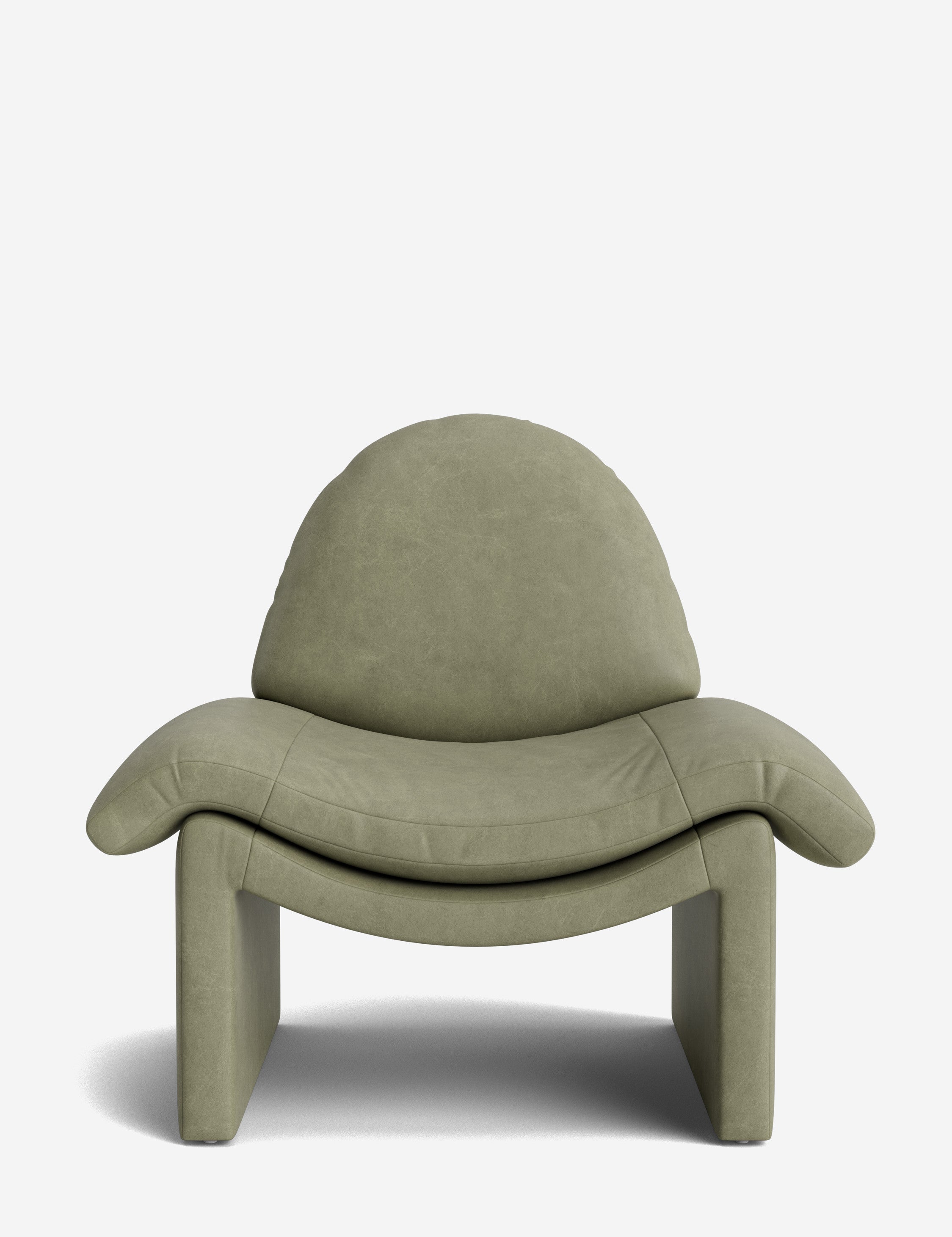 Nolina relaxed open profile leather accent chair by Carly Cushnie.
