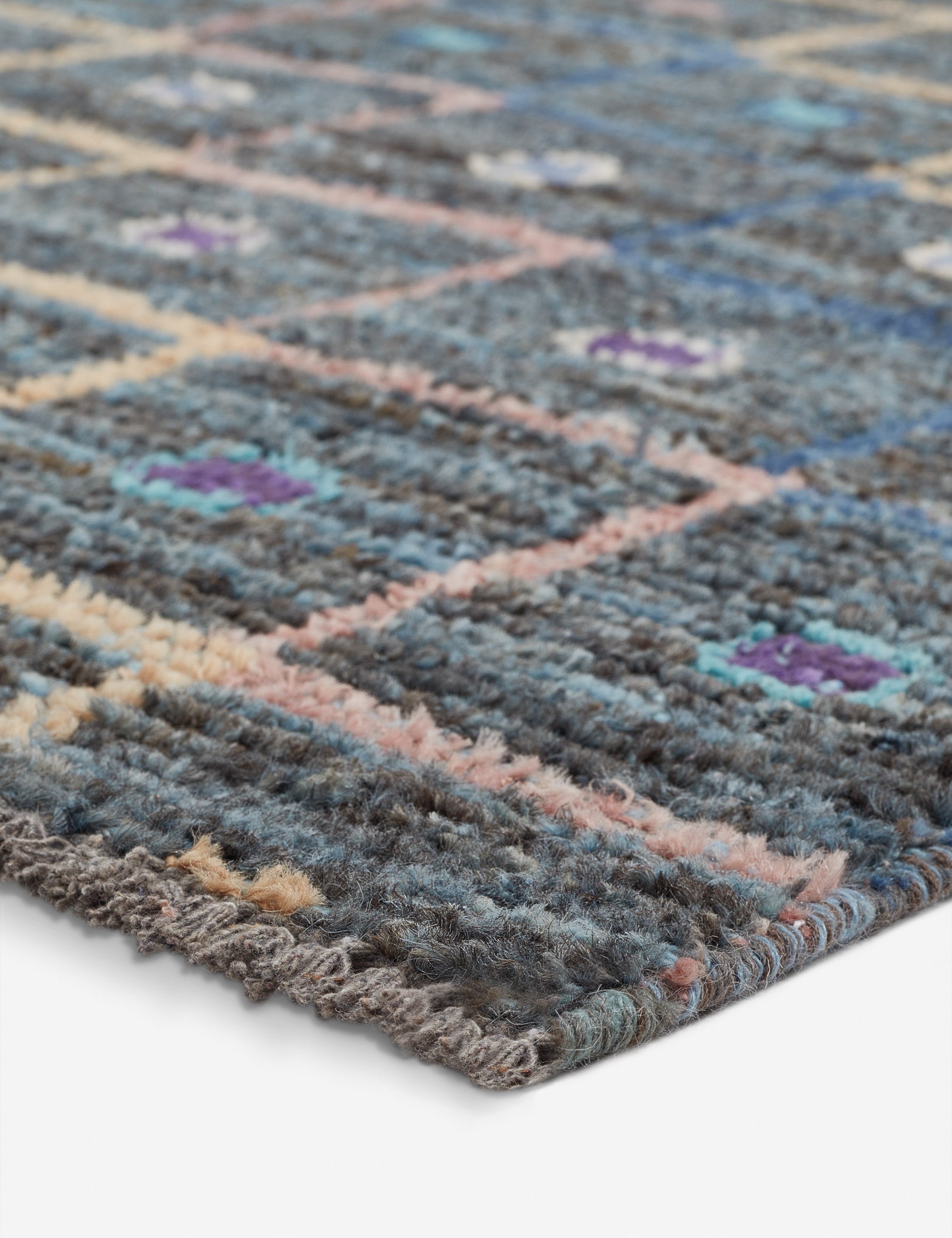 One-of-A-Kind Moroccan-Style Hand-Knotted Wool Rug No. 4, 4' x 6'