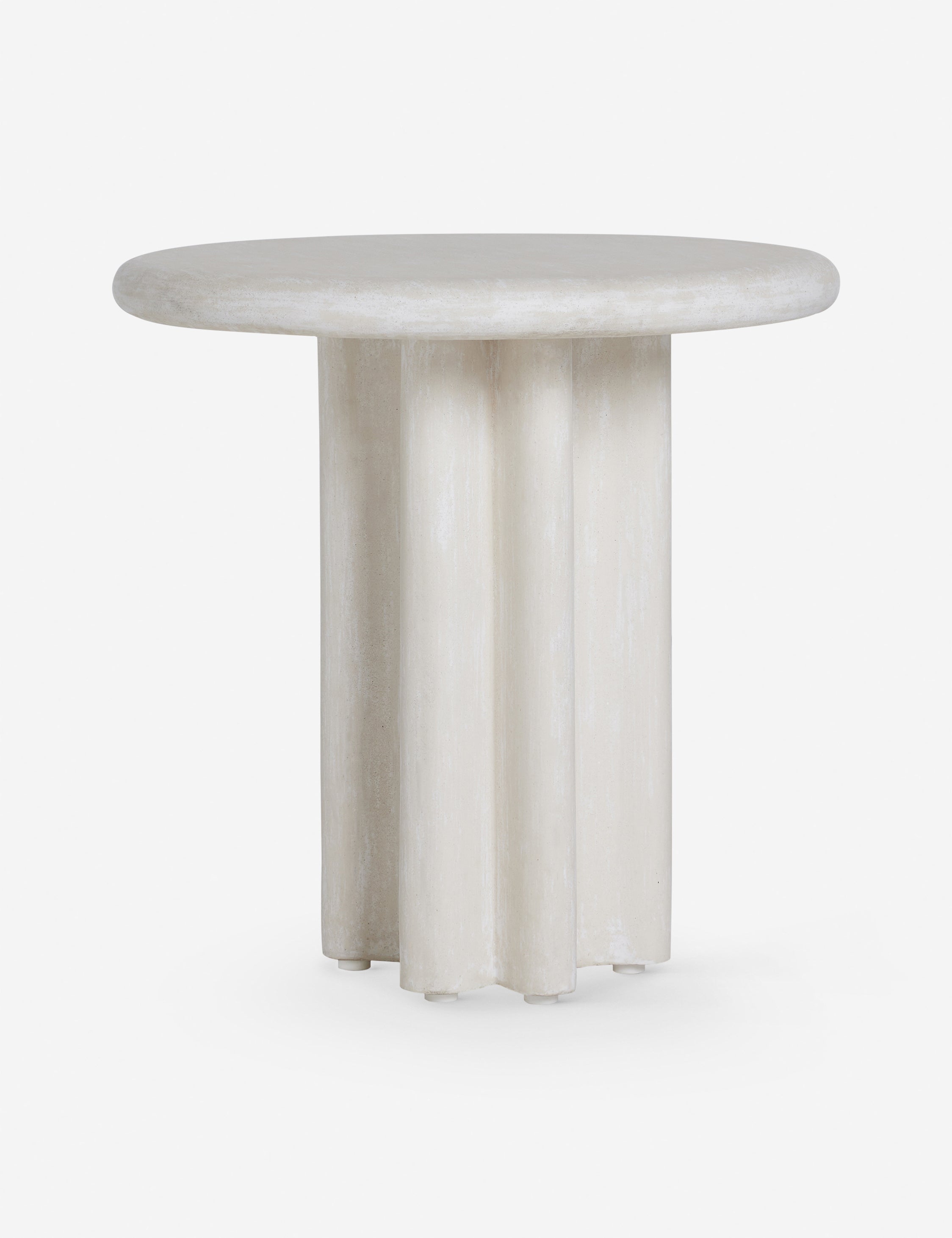 Ruiz round cement outdoor side table.