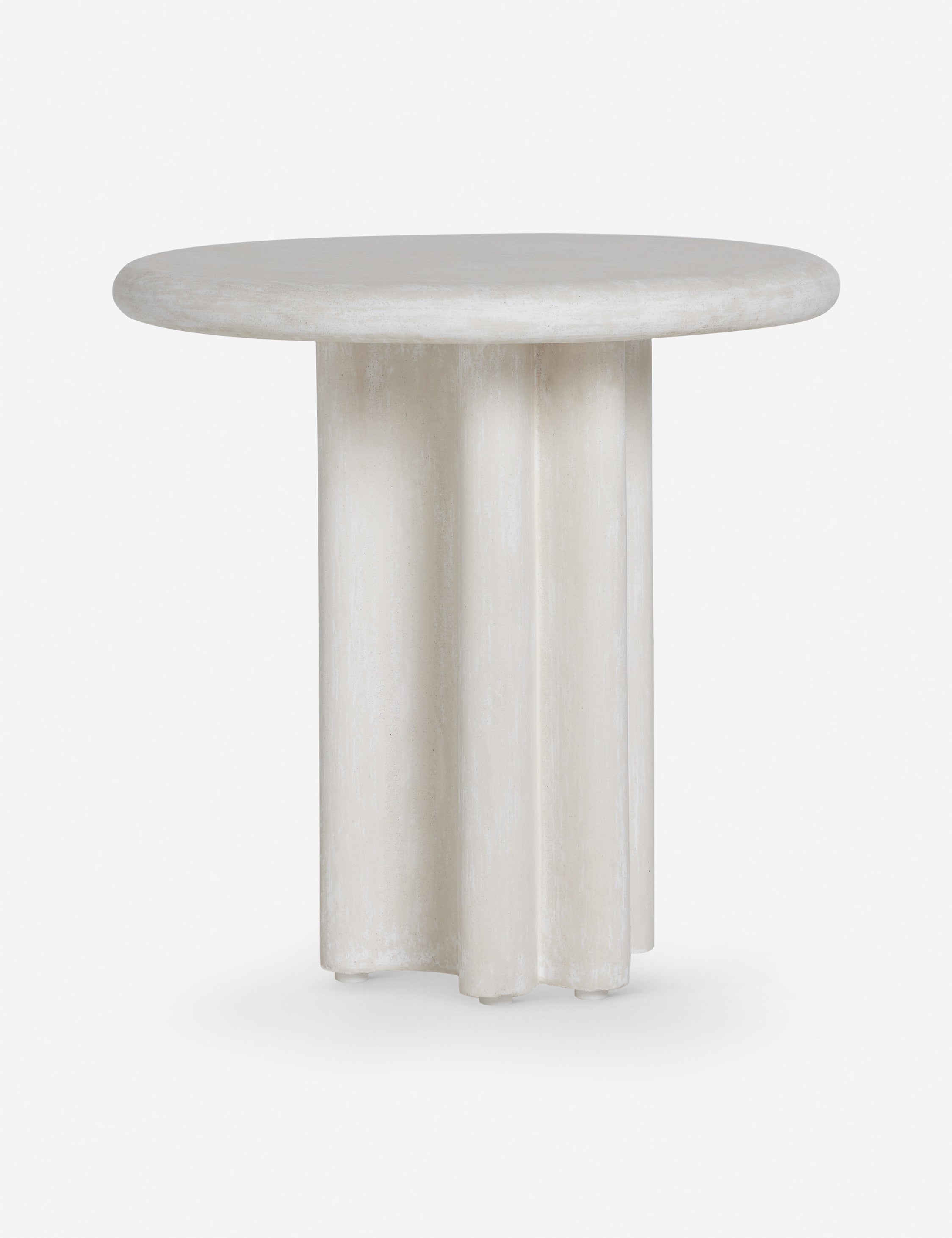 Ruiz round cement outdoor side table.