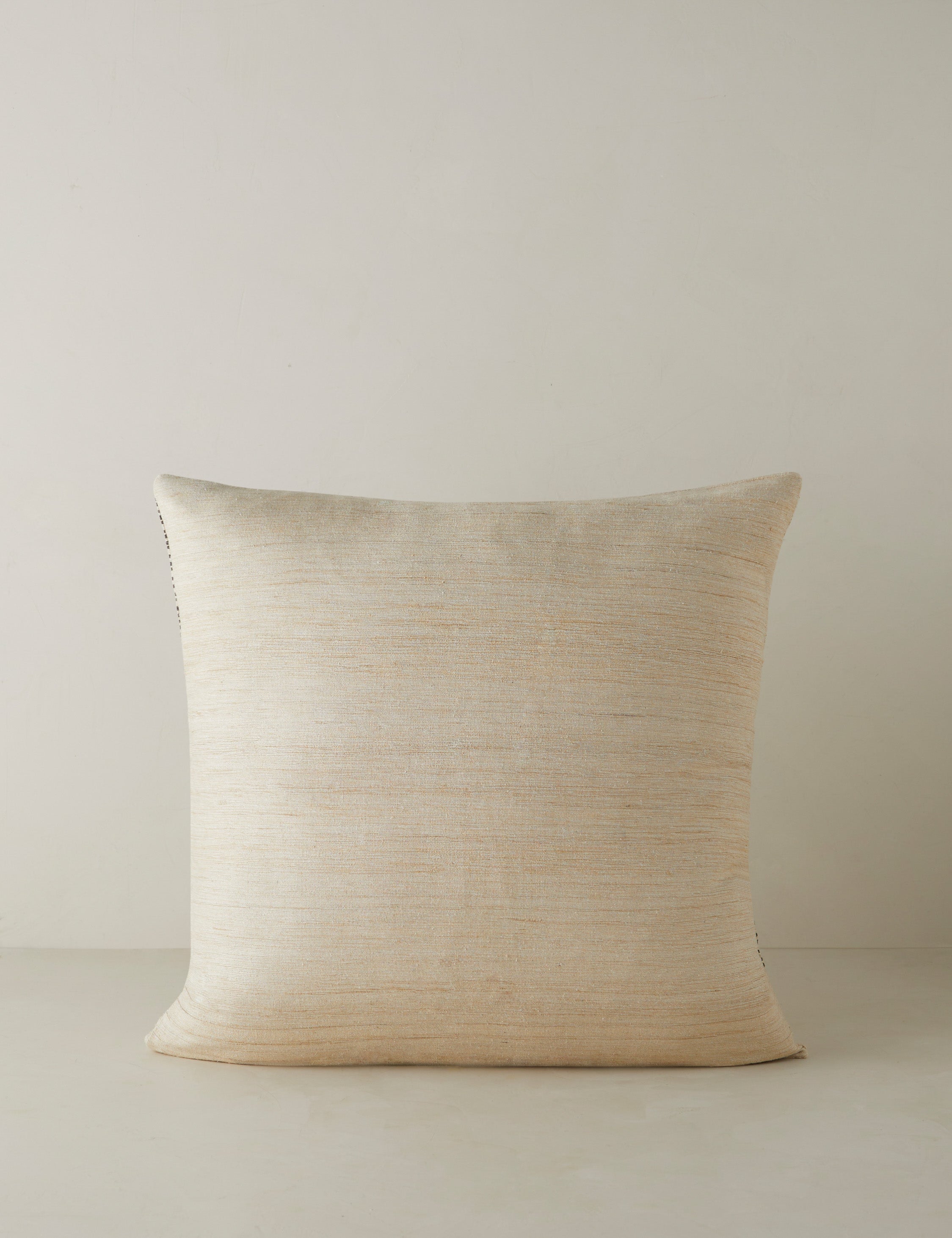 Back of the Striations Silk Throw Pillow by Elan Byrd.