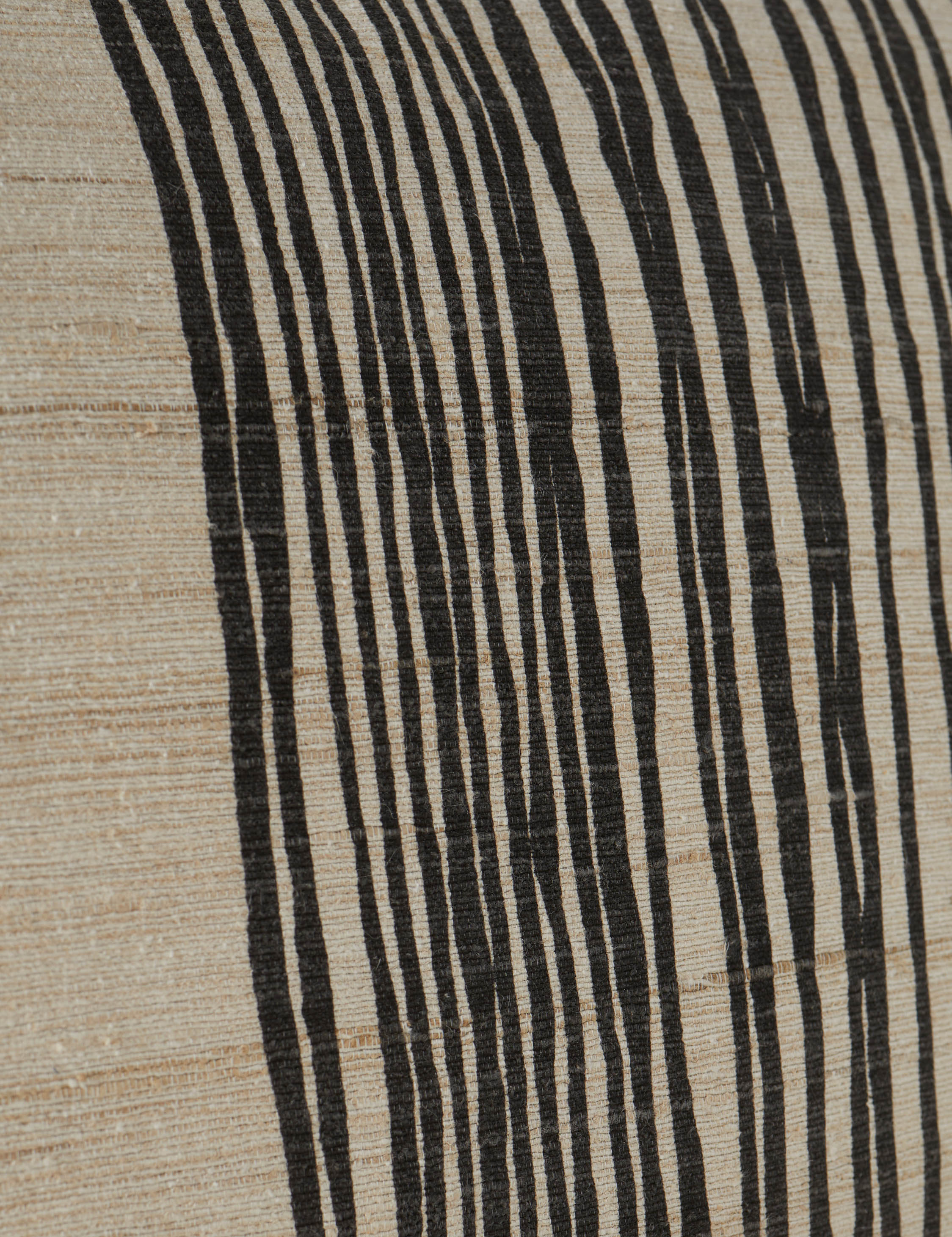 Close up view of the pattern on the Striations Silk Throw Pillow by Elan Byrd.