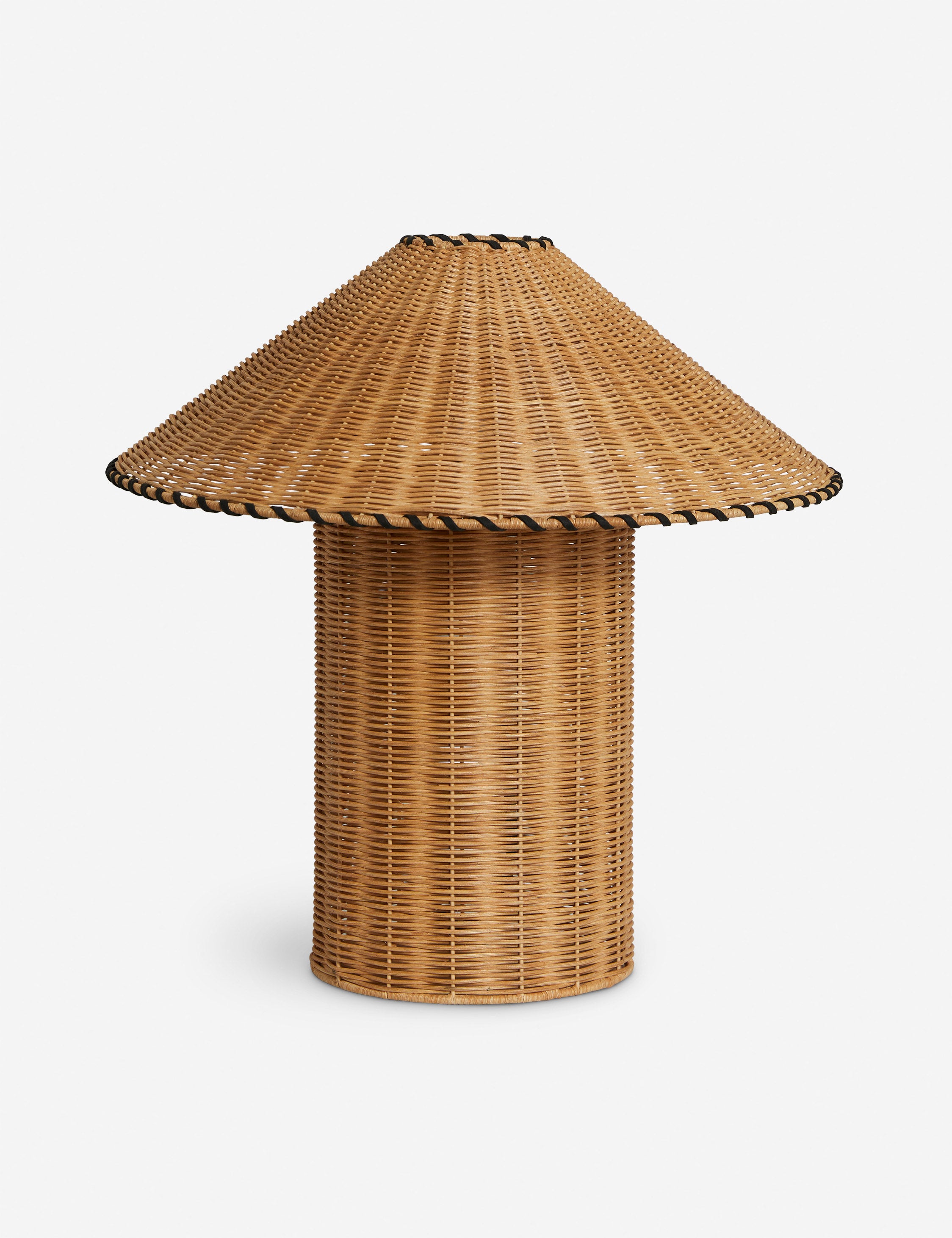 Terrene Woven Rattan Table Lamp by Elan Byrd.