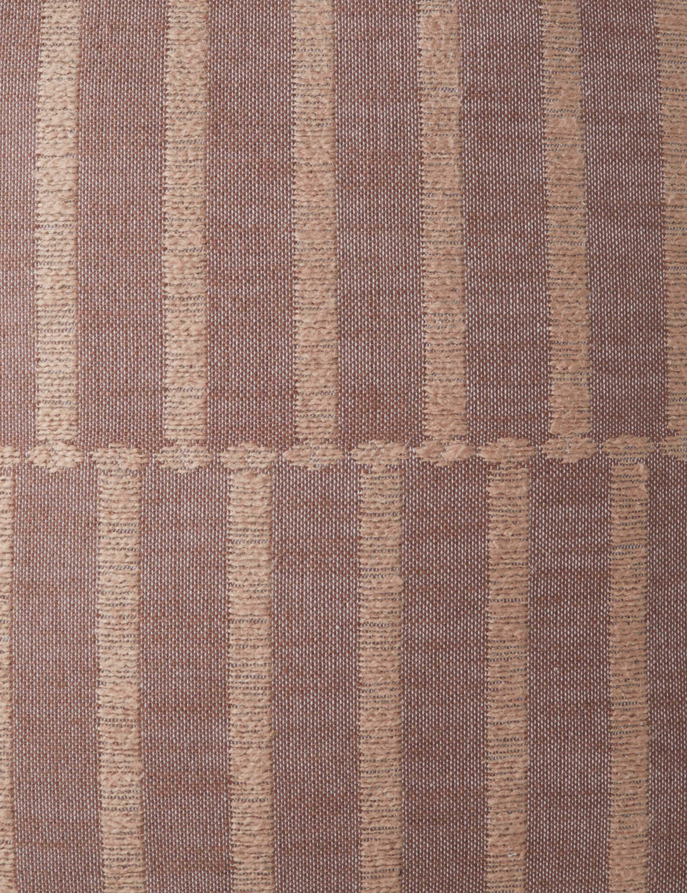 Close up of the Thisbe offset stripe pillow pattern.