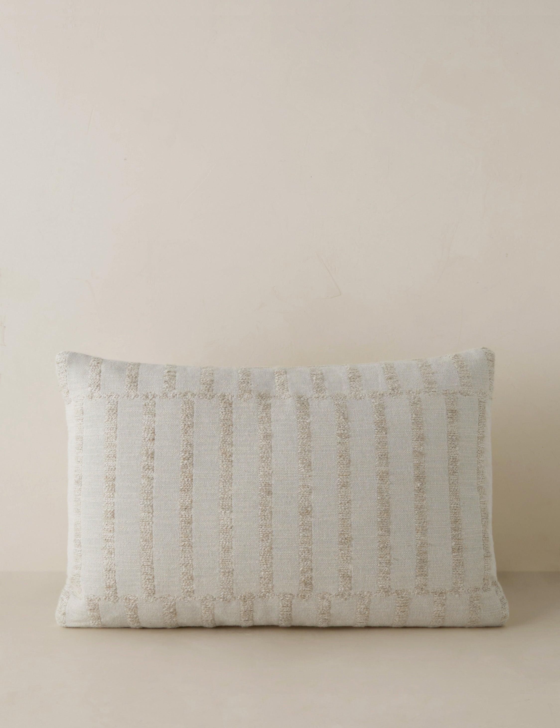 Thisbe offset stripe lumbar pillow.