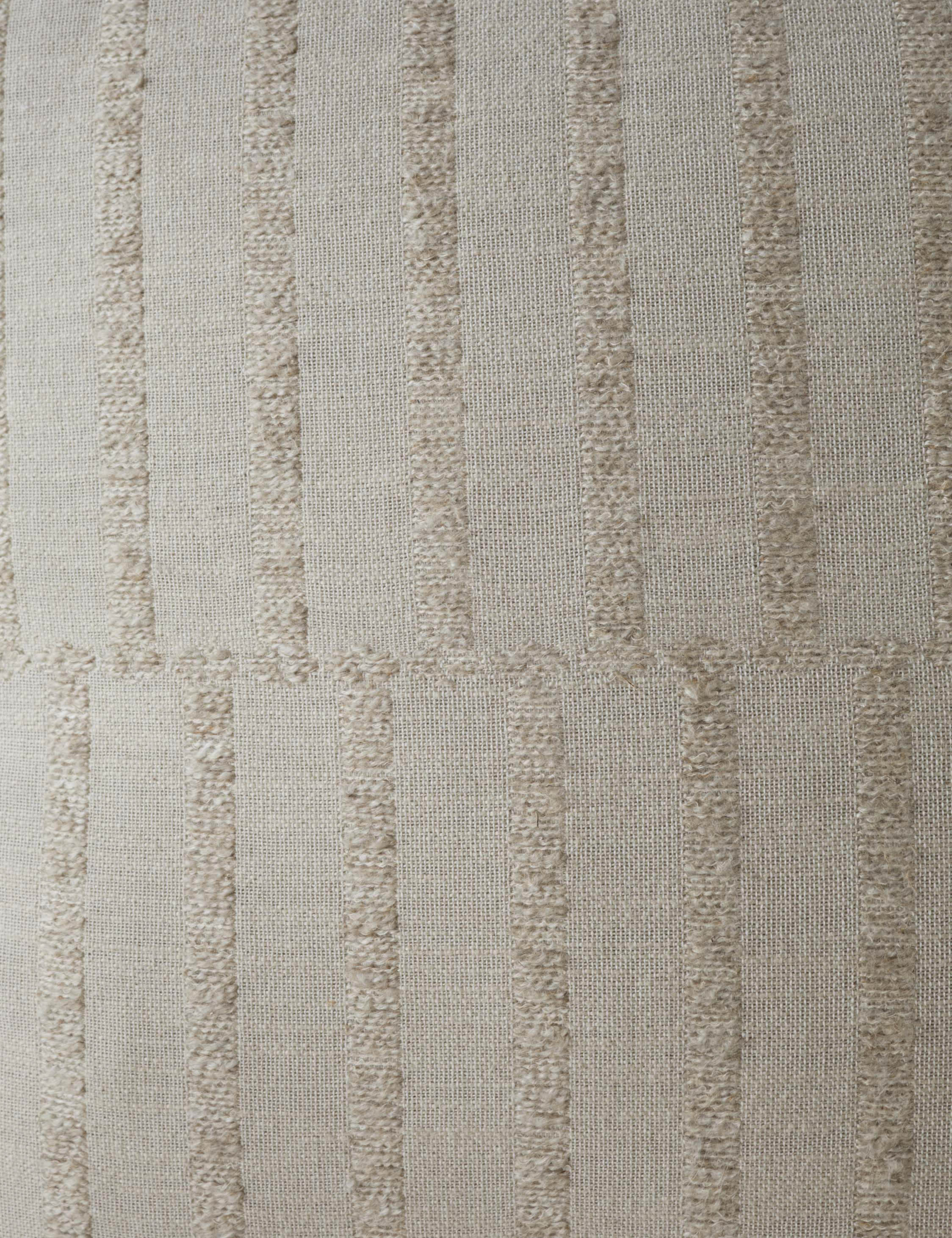 Close up of the Thisbe offset stripe pillow pattern.