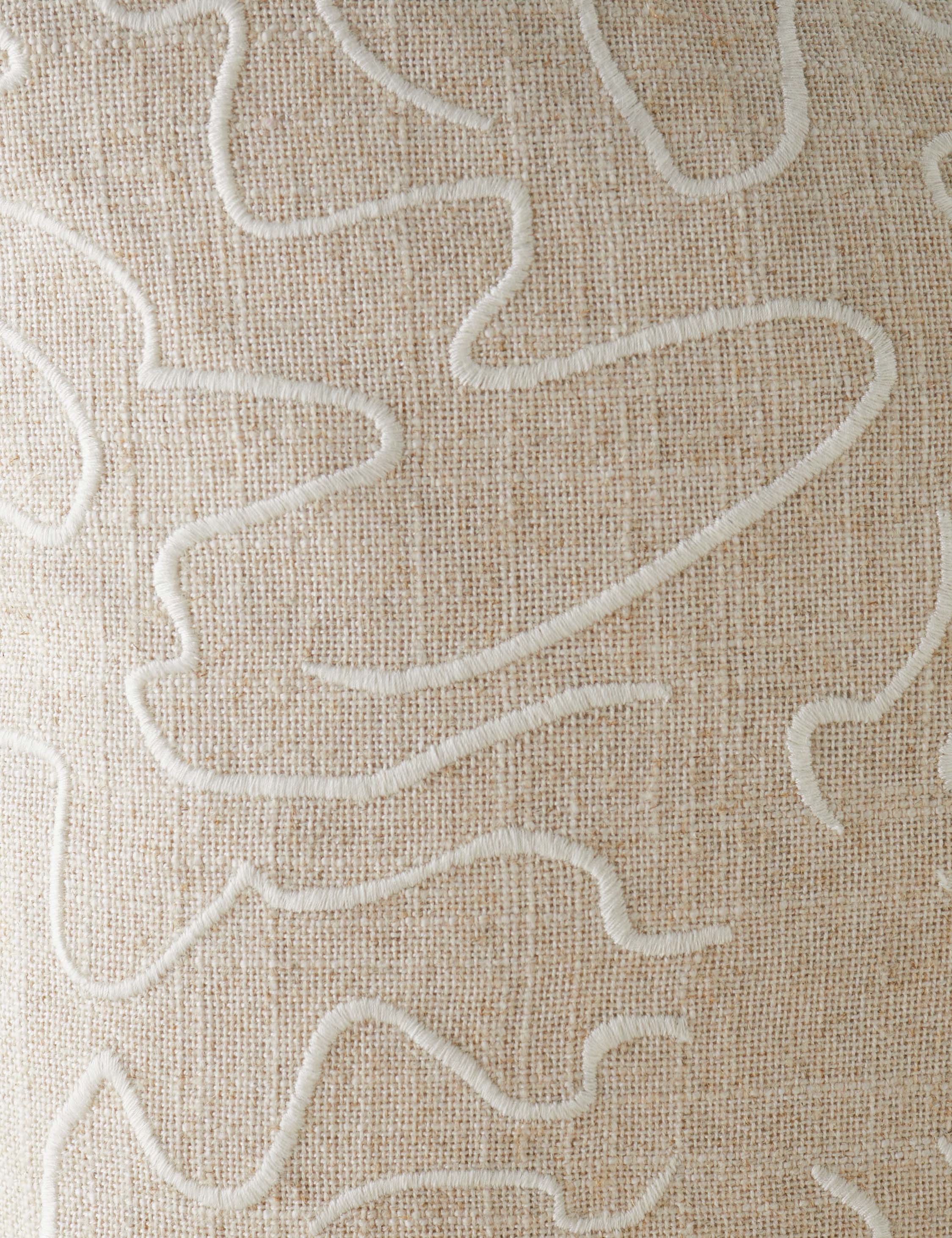 Close up of the patter of the Topos Linen Pillow by Elan Byrd