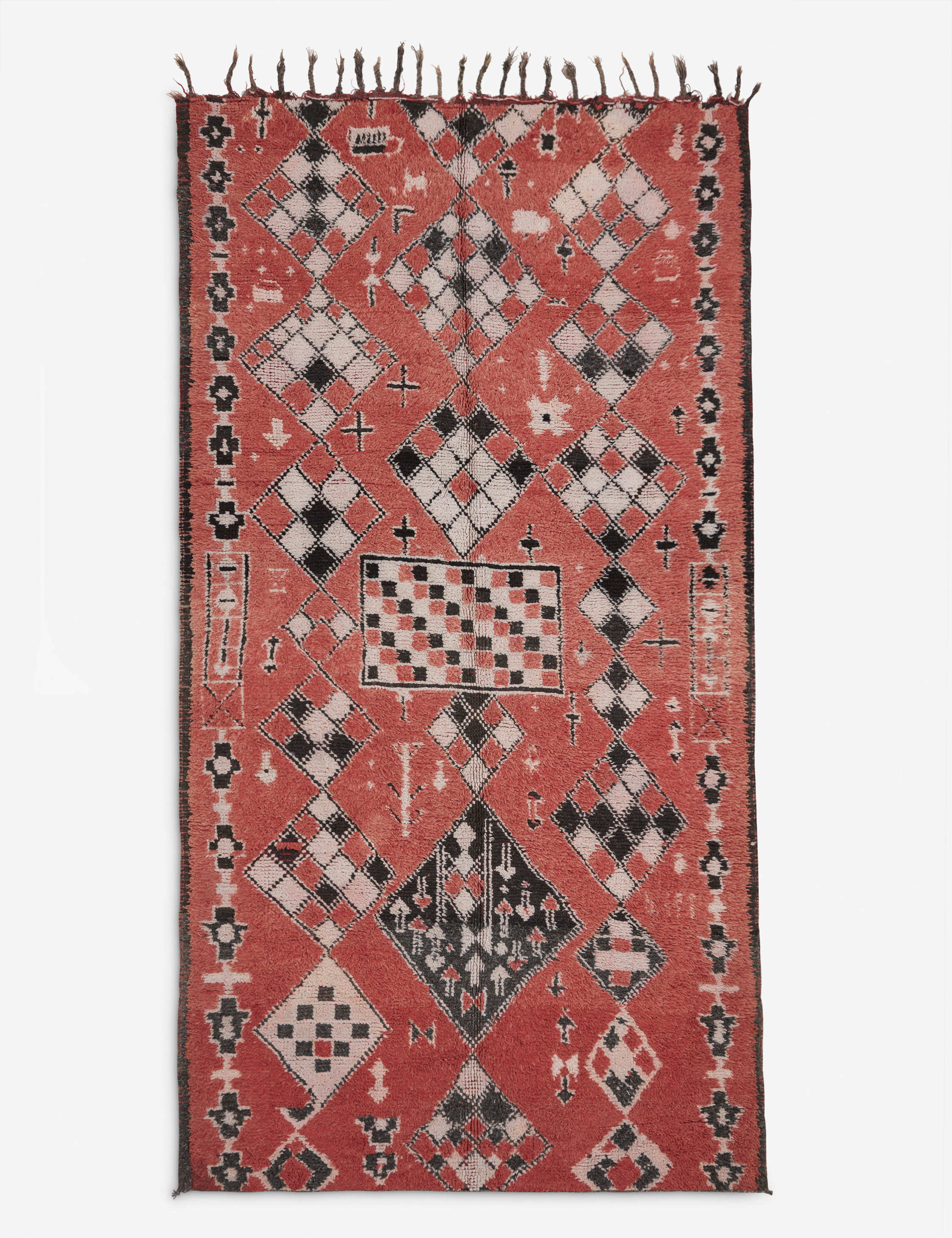 Vintage Moroccan Hand-Knotted Wool Rug No. 36, 5'7
