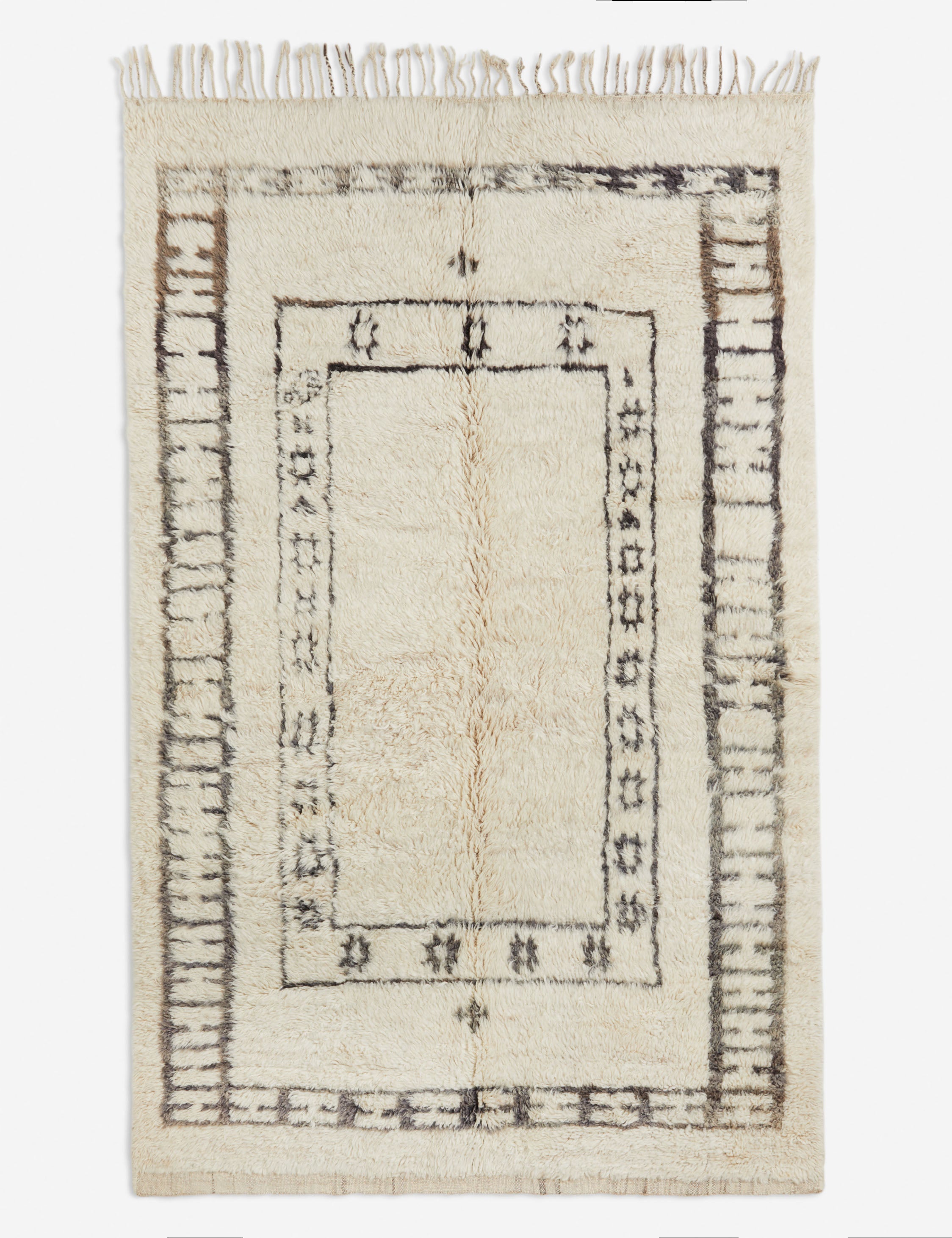 Vintage Moroccan Hand-Knotted Wool Rug No. 4, 5'7
