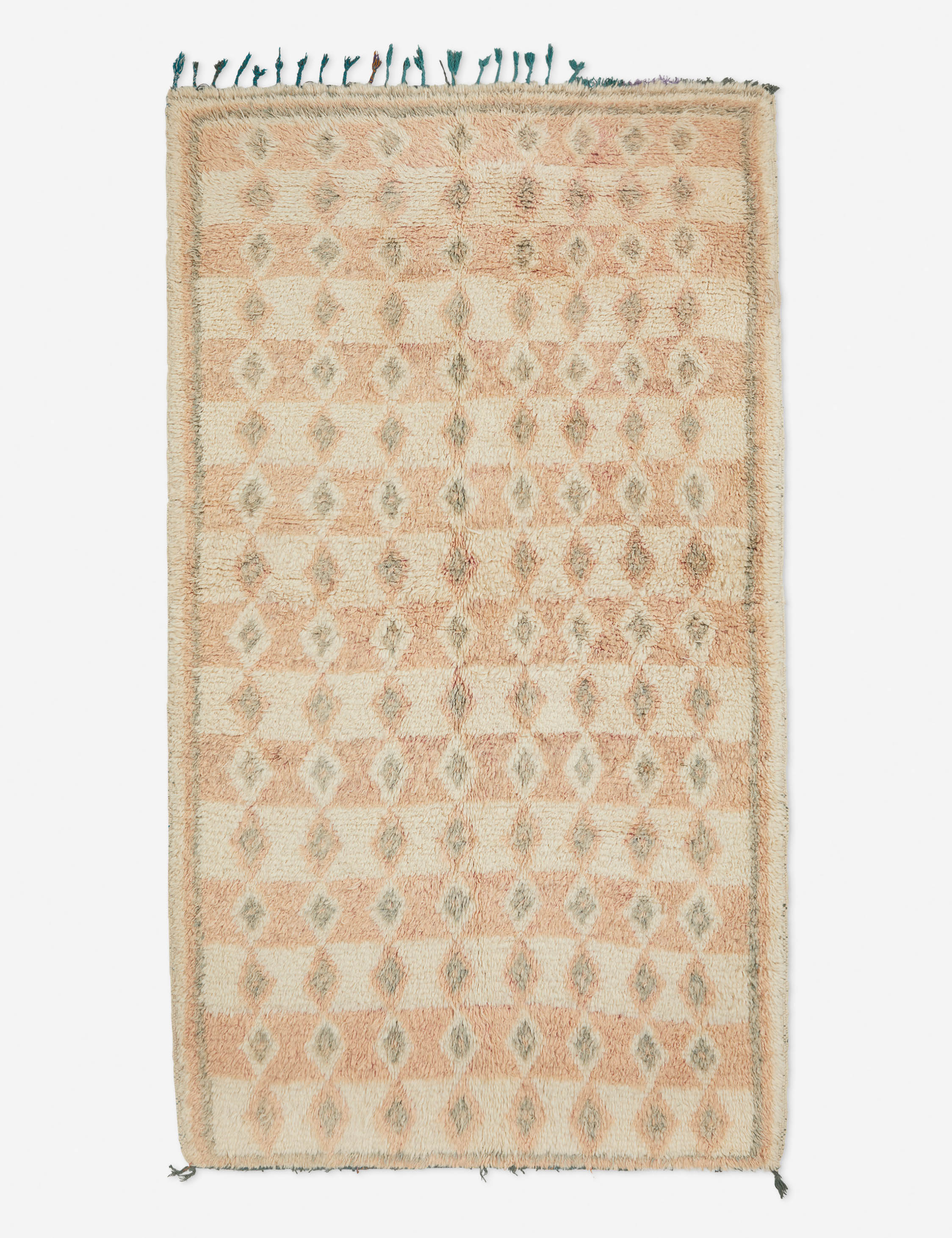 Vintage Moroccan Hand-Knotted Wool Runner Rug No. 10, 4'6