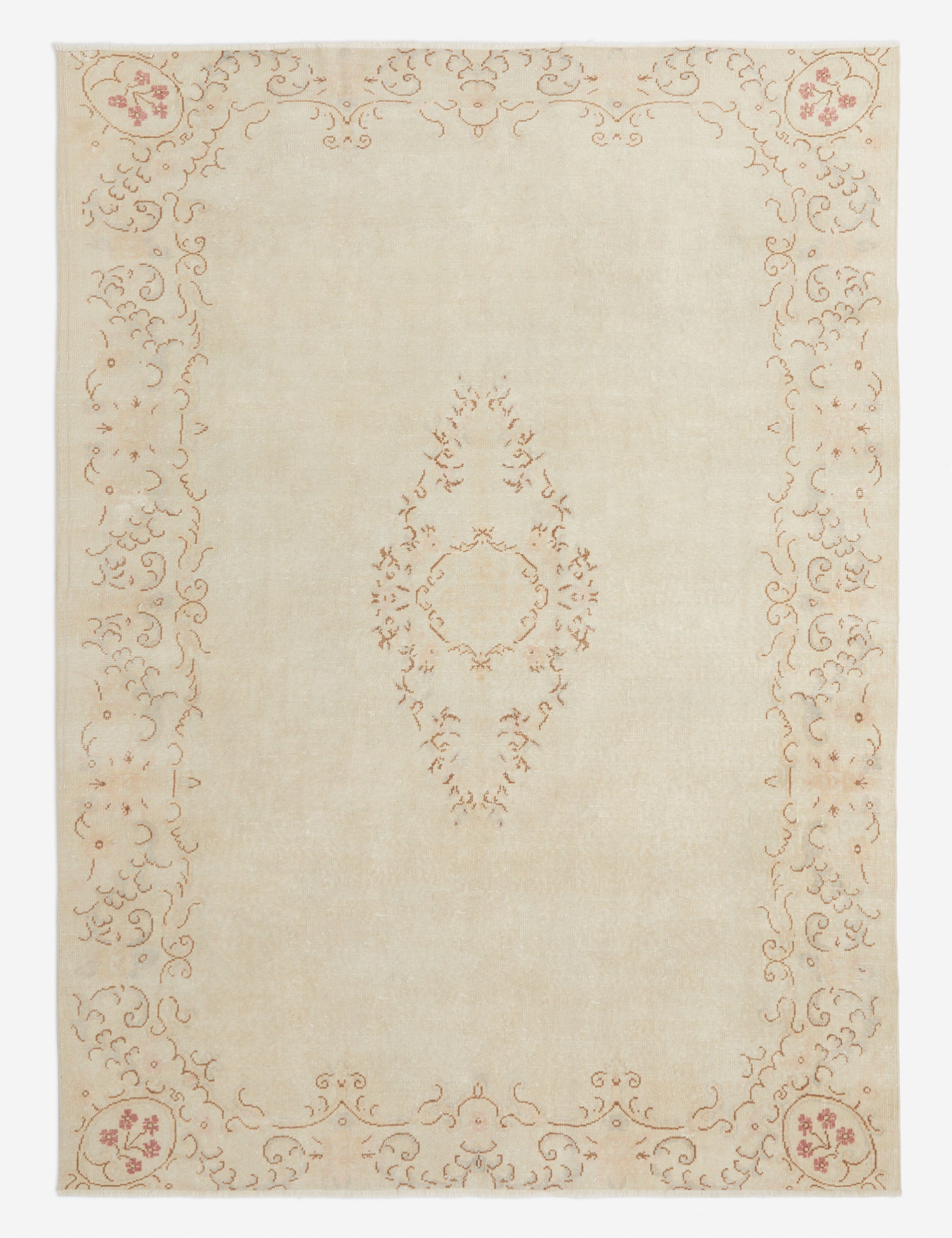 Vintage Turkish Hand-Knotted Wool Rug No. 272, 7'10