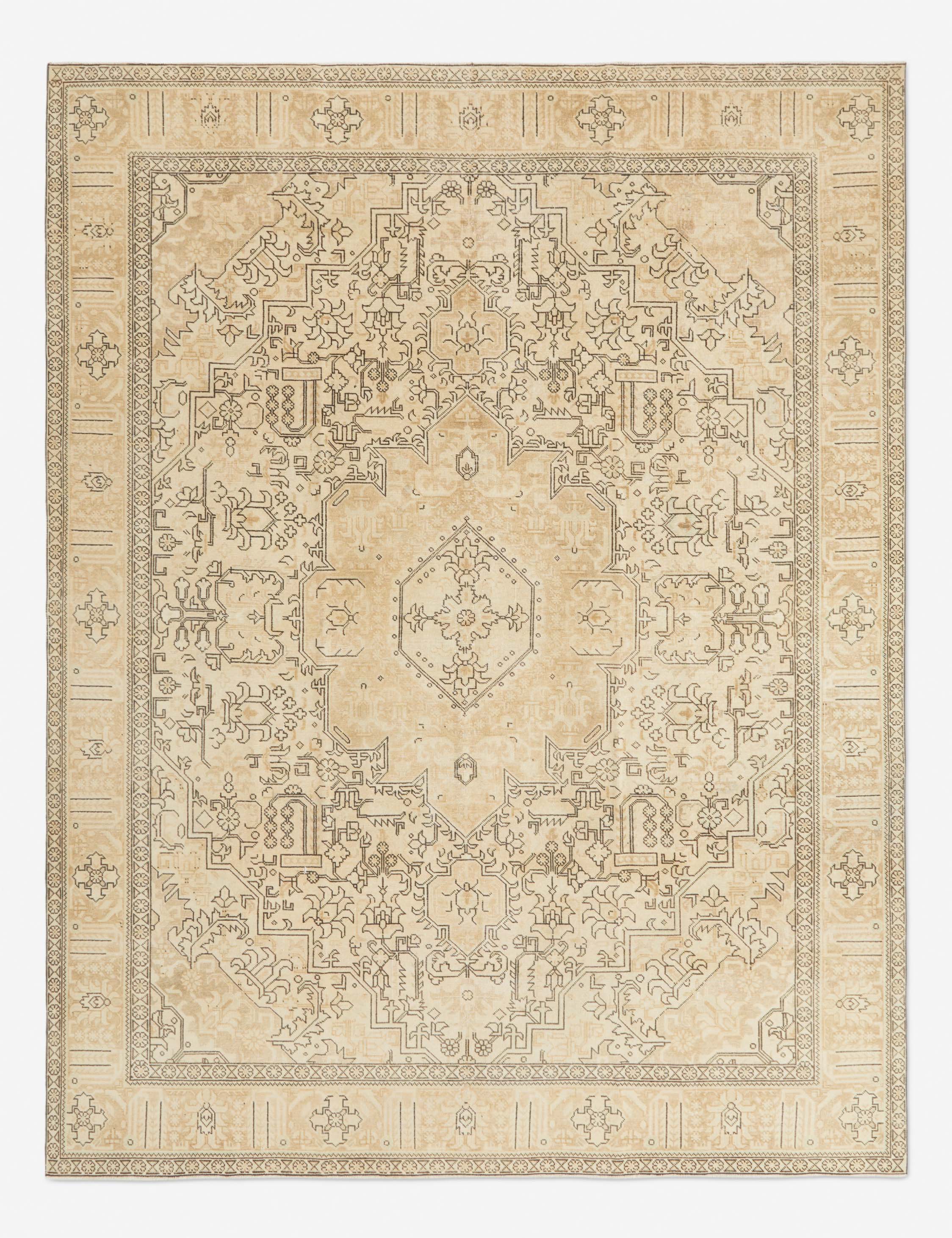 Vintage Turkish Hand-Knotted Wool Rug No. 285, 9'8