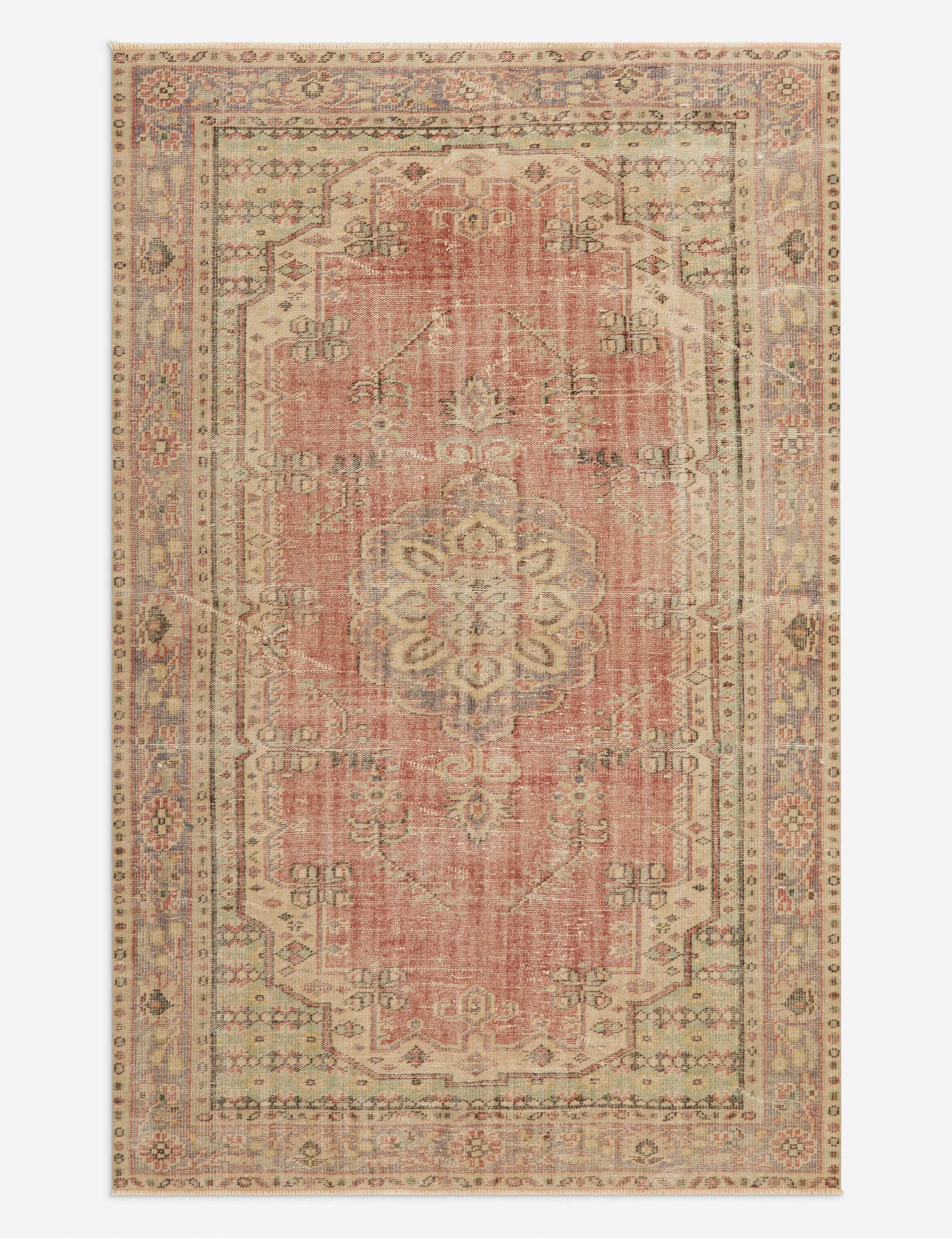 Vintage Turkish Hand-Knotted Wool Rug No. 329, 5'9