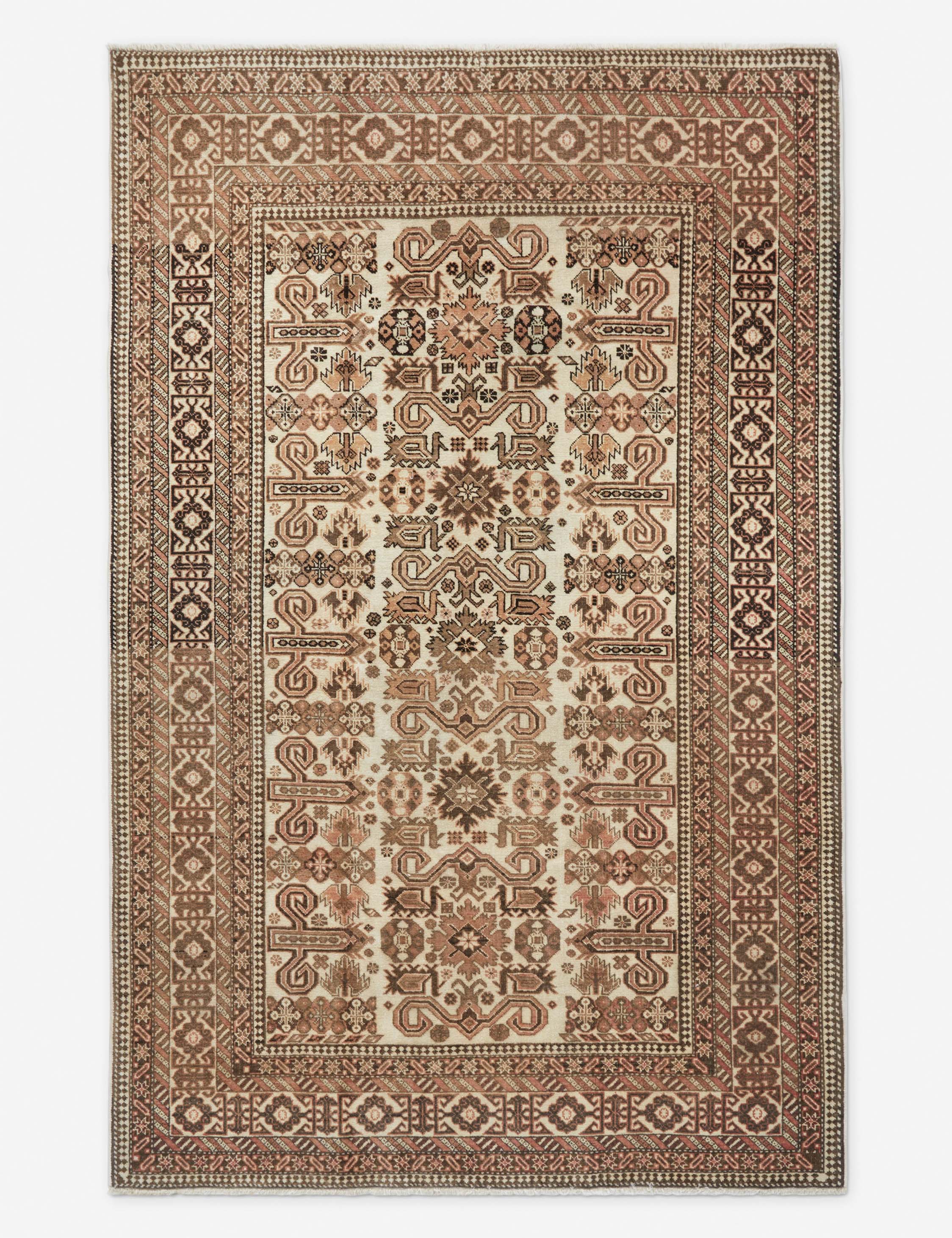 Vintage Turkish Hand-Knotted Wool Rug No. 237, 4'8