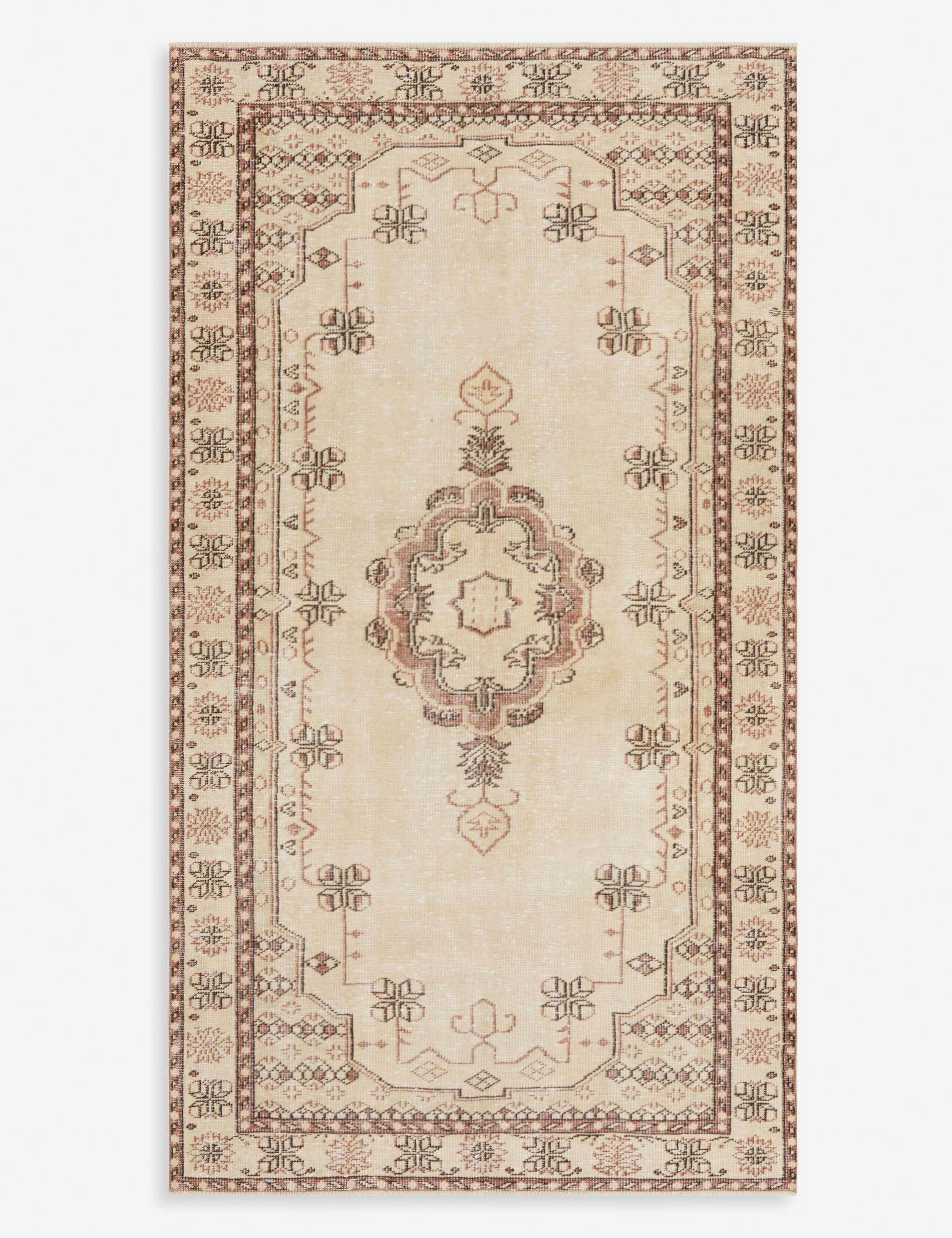 Vintage Turkish Hand-Knotted Wool Rug No. 294, 4'10