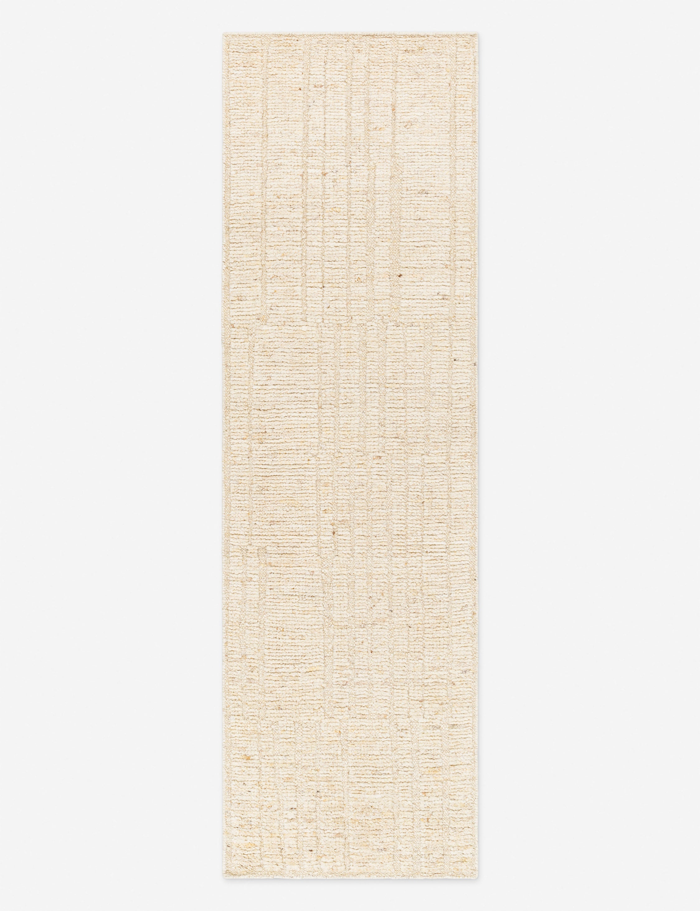 Malone textured ivory hand-knotted wool rug