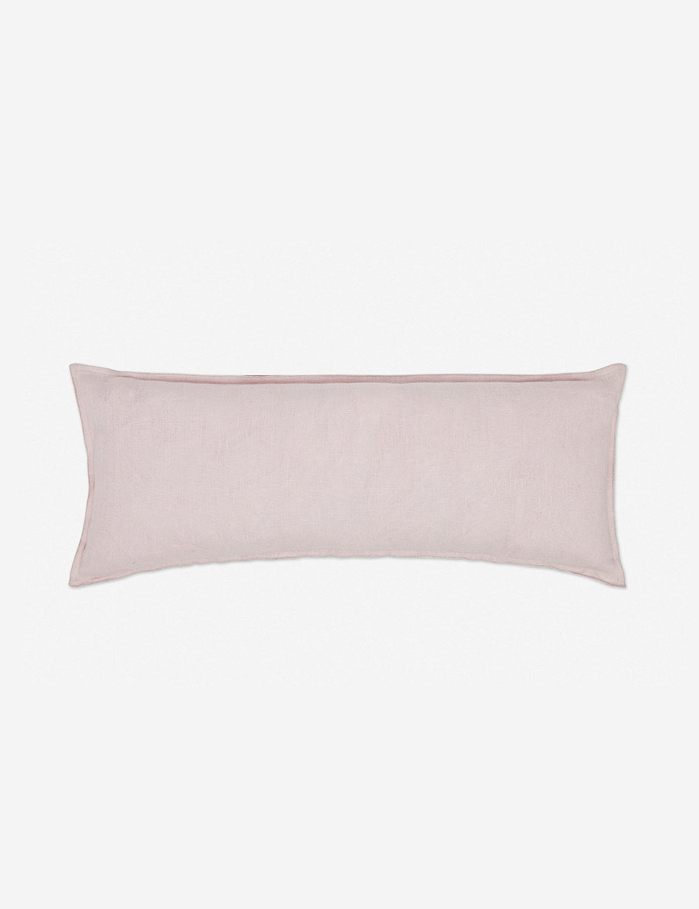 Arlo Greige flax linen solid long lumbar pillow