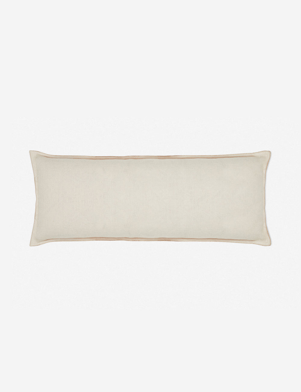 Arlo Light Natural flax linen solid long lumbar pillow