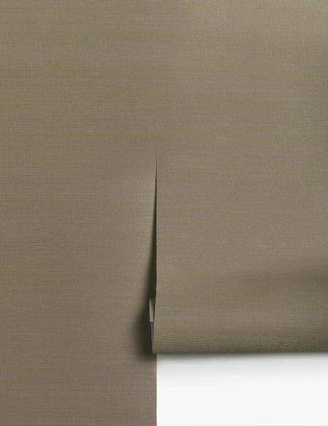#color::olive | Grasscloth olive green solid wallpaper by Sarah Sherman Samuel