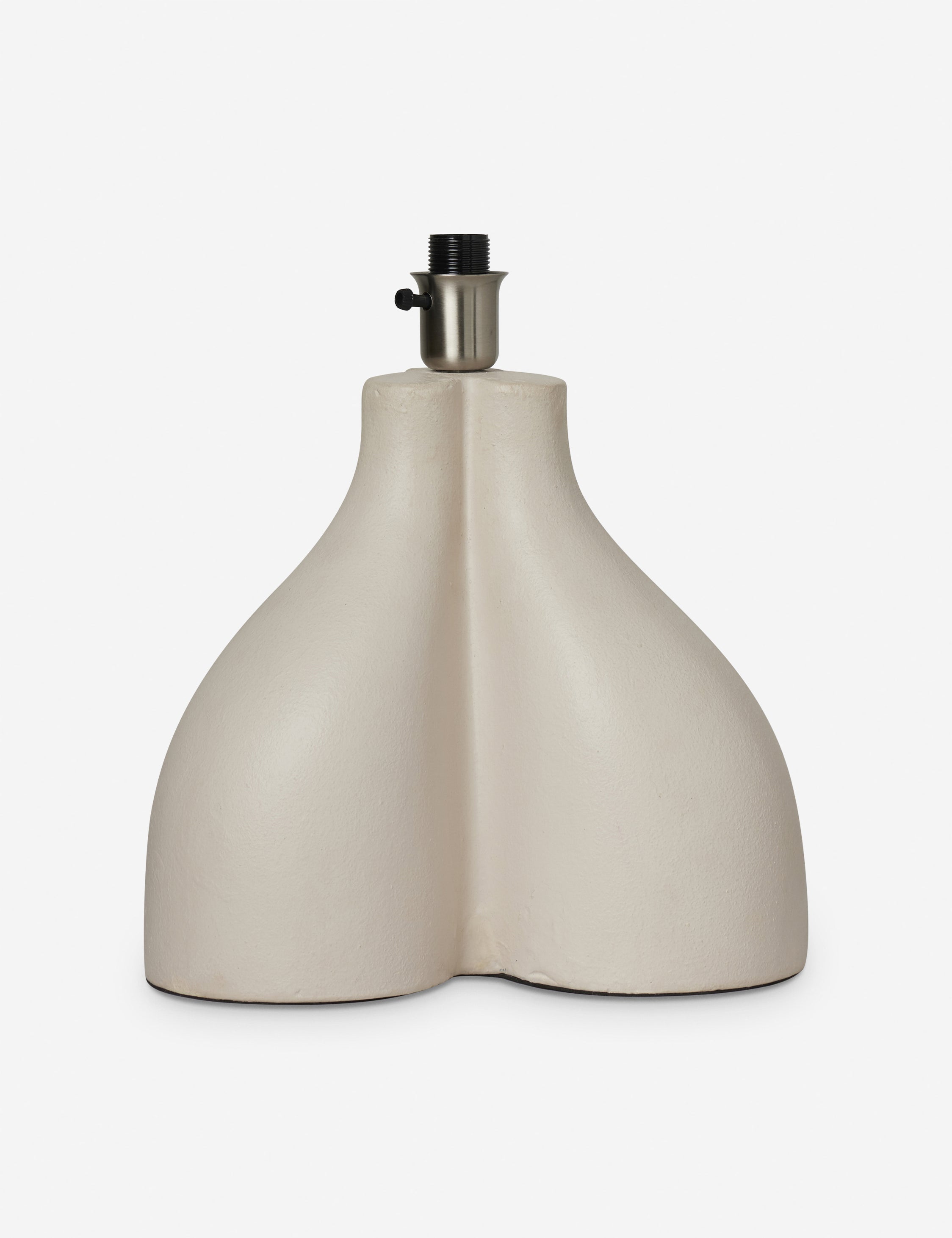 Base of the Gustav woven shade sculptural table lamp.
