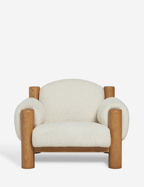 | James faux sherpa upholstered accent chair by Sarah Sherman Sameul