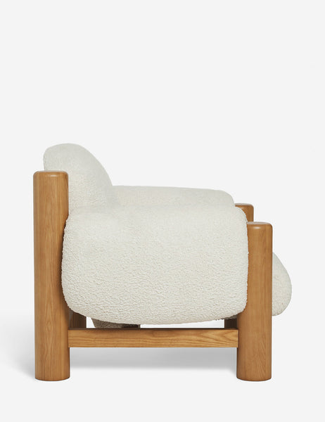 | Side of the James faux sherpa accent chair