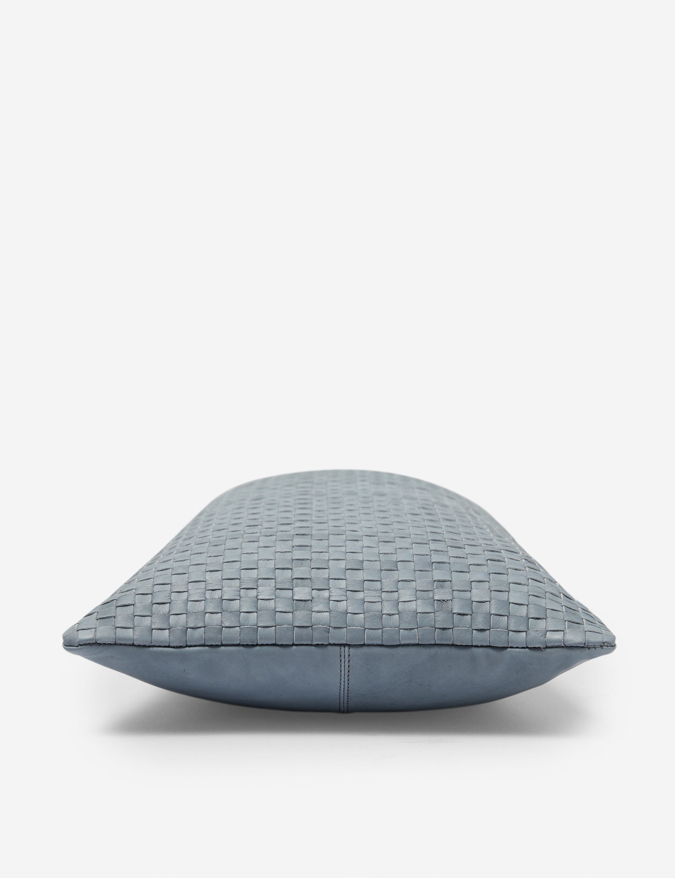 Side of the victor dusty blue lumbar throw pillow