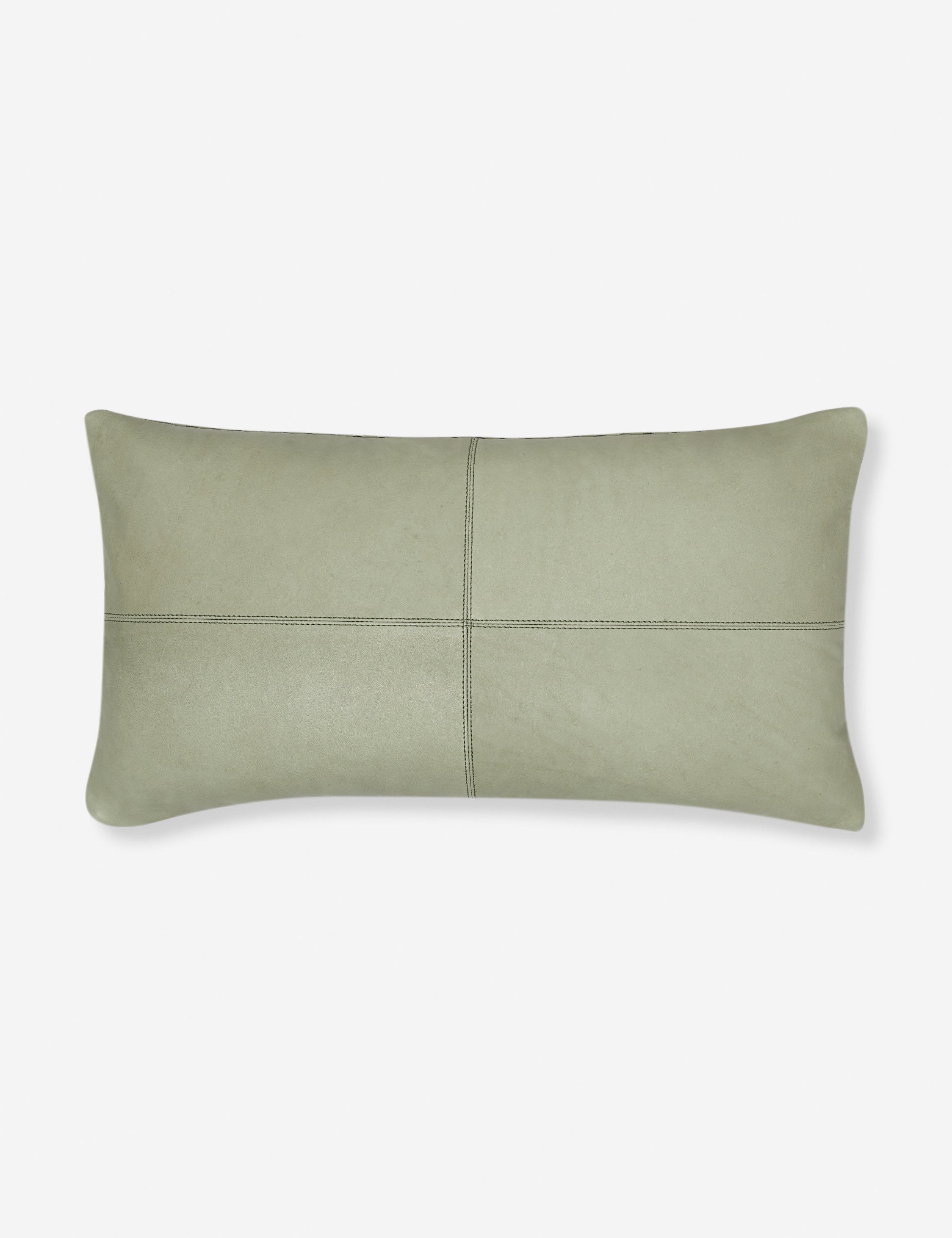 The reverse side of the victor mint green lumbar throw pillow
