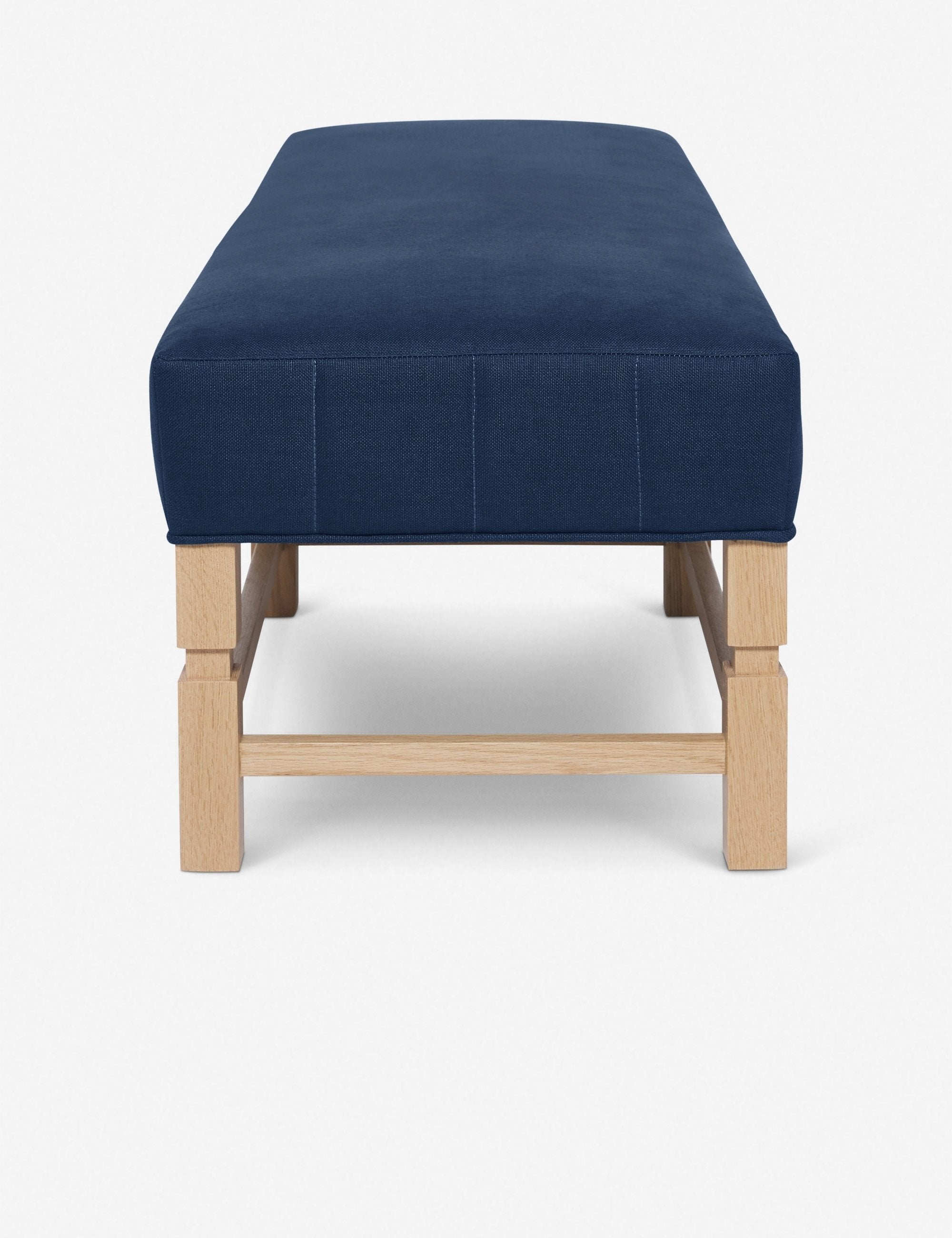 Side of the Ambleside Dark Blue linen bench