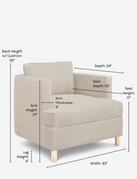 #color::stripe #color::loden #color::natural #color::taupe-boucle #color::apricot-linen #color::terracotta-linen #color::brie-velvet #color::camel-linen #color::goldenrod-velvet #color::jade #color::harbor #color::cognac #color::paprika | Dimensions on the Belmont Accent Chair