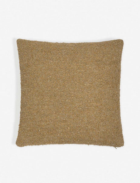 #color::mustard #size::20--x-20- | Manon linen mustard yellow square boucle pillow