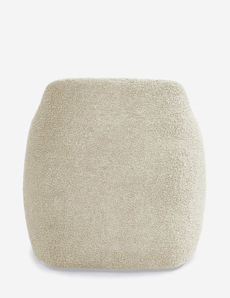 #color::cream-boucle | Back of the Tobi cream boucle swivel chair 
