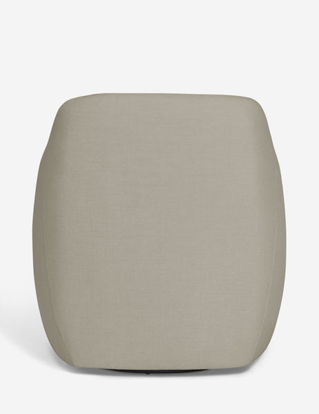 #color::flax | Back of the Tobi Flax linen swivel chair