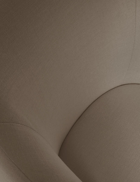 #color::mushroom | Close-up of the mushroom brown linen fabric